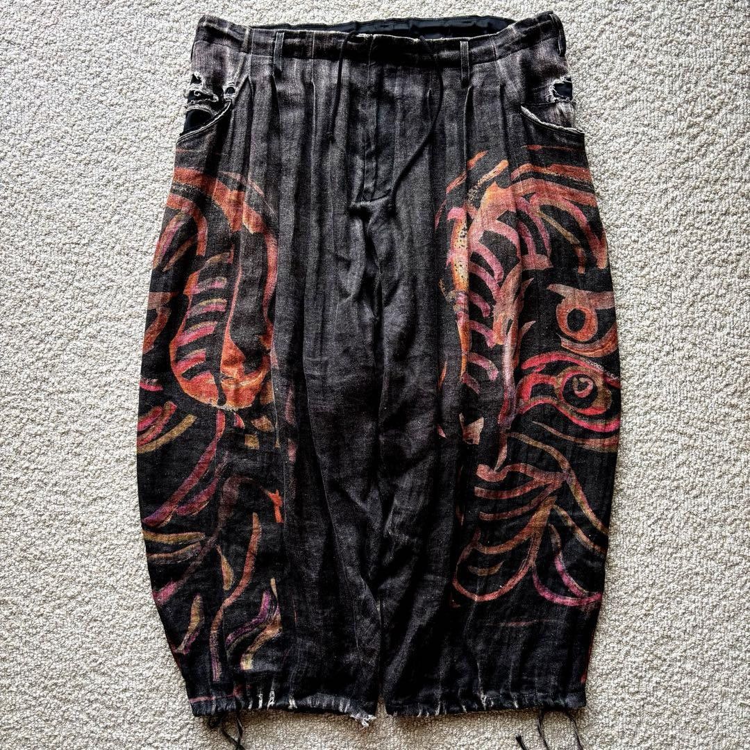 Yohji Yamamoto yohji yamamoto pour homme 18AW/archive linen/wide pants Size US 44 / EU 60 - 1 Thumbnail