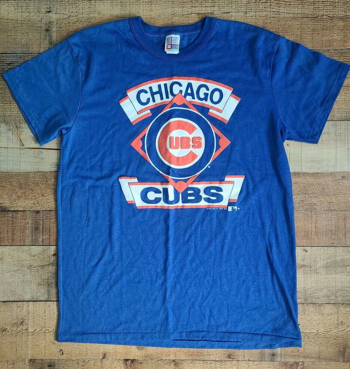 Designer Vintage Chicago Cubs T Shirt XL blue Single Stitch XL Size XL / US 12-14 / IT 48-50 - 1 Thumbnail