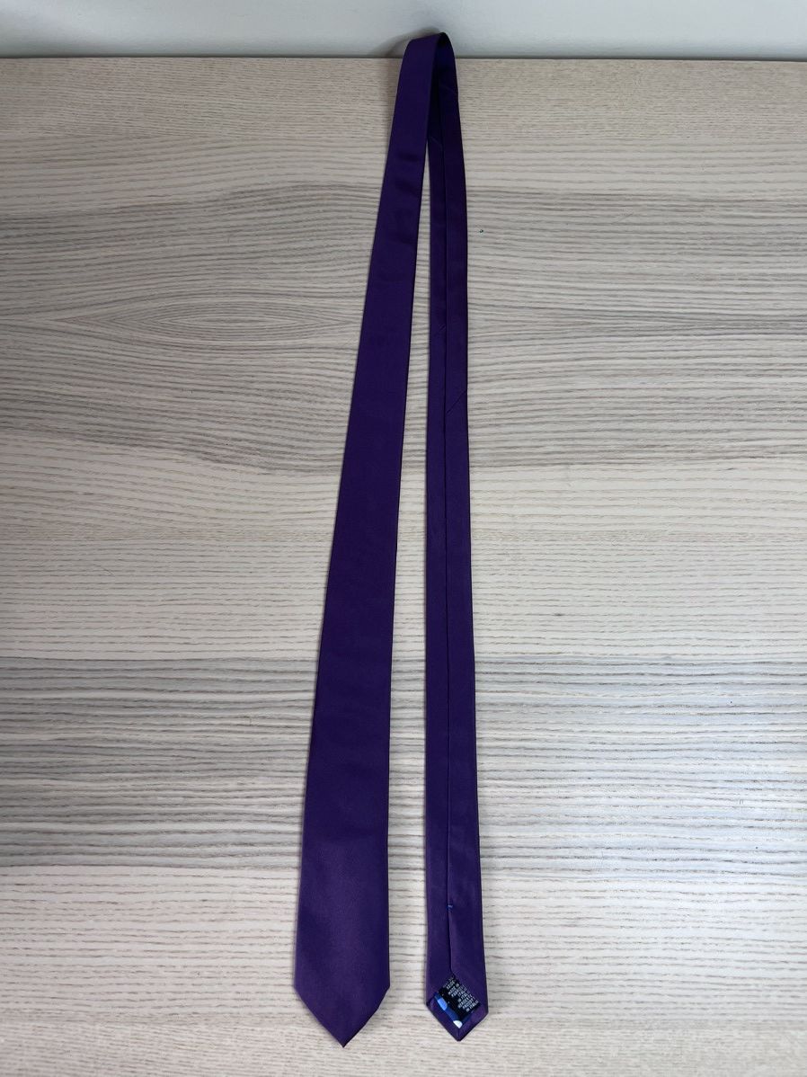Paul Smith Skinny purple tie, silk, made in Italy, worn x 3 Size ONE SIZE - 2 Thumbnail