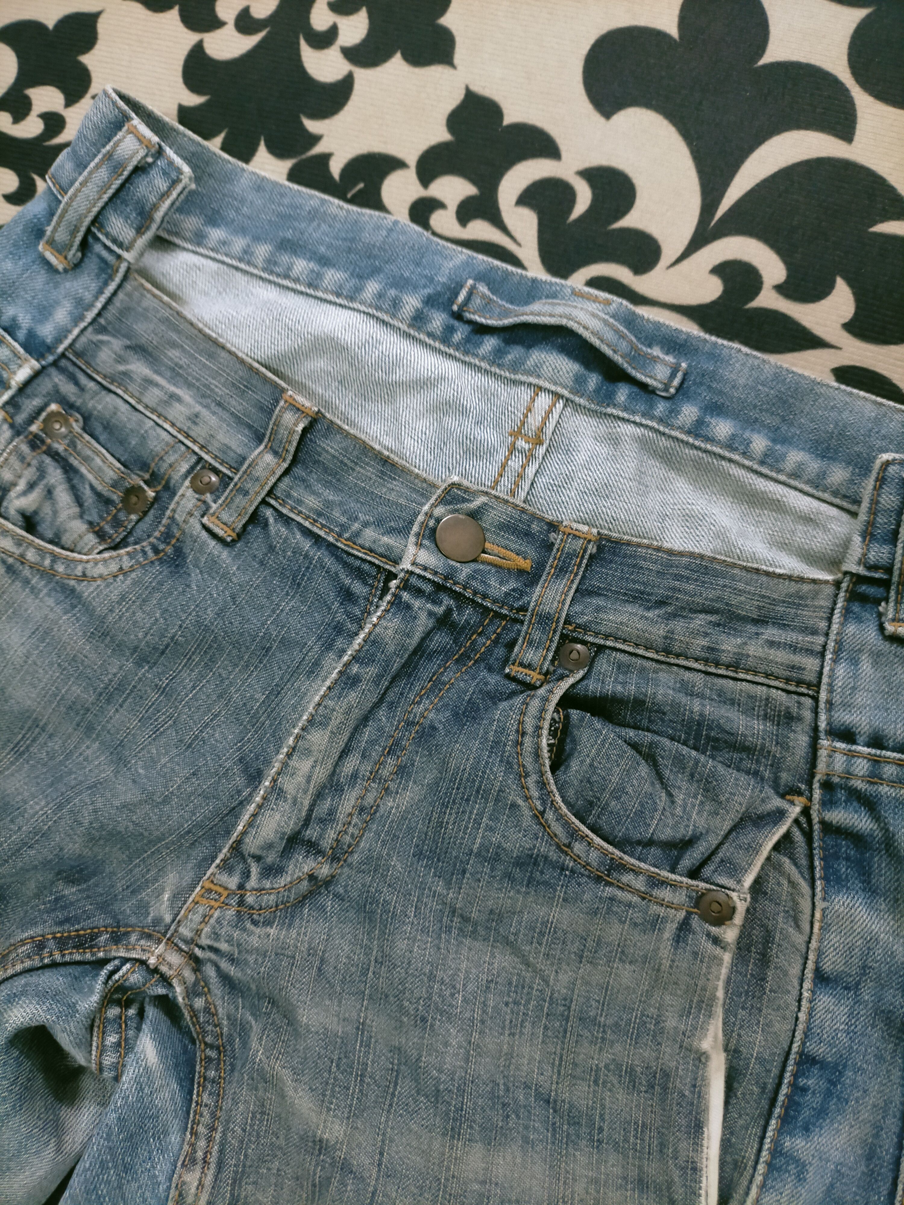 Maison MIHARA YASUHIRO 🔥 Rare 🔥 Vintage Miharayasuhiro Reconstructed Double Denim Size US 29 - 3 Thumbnail