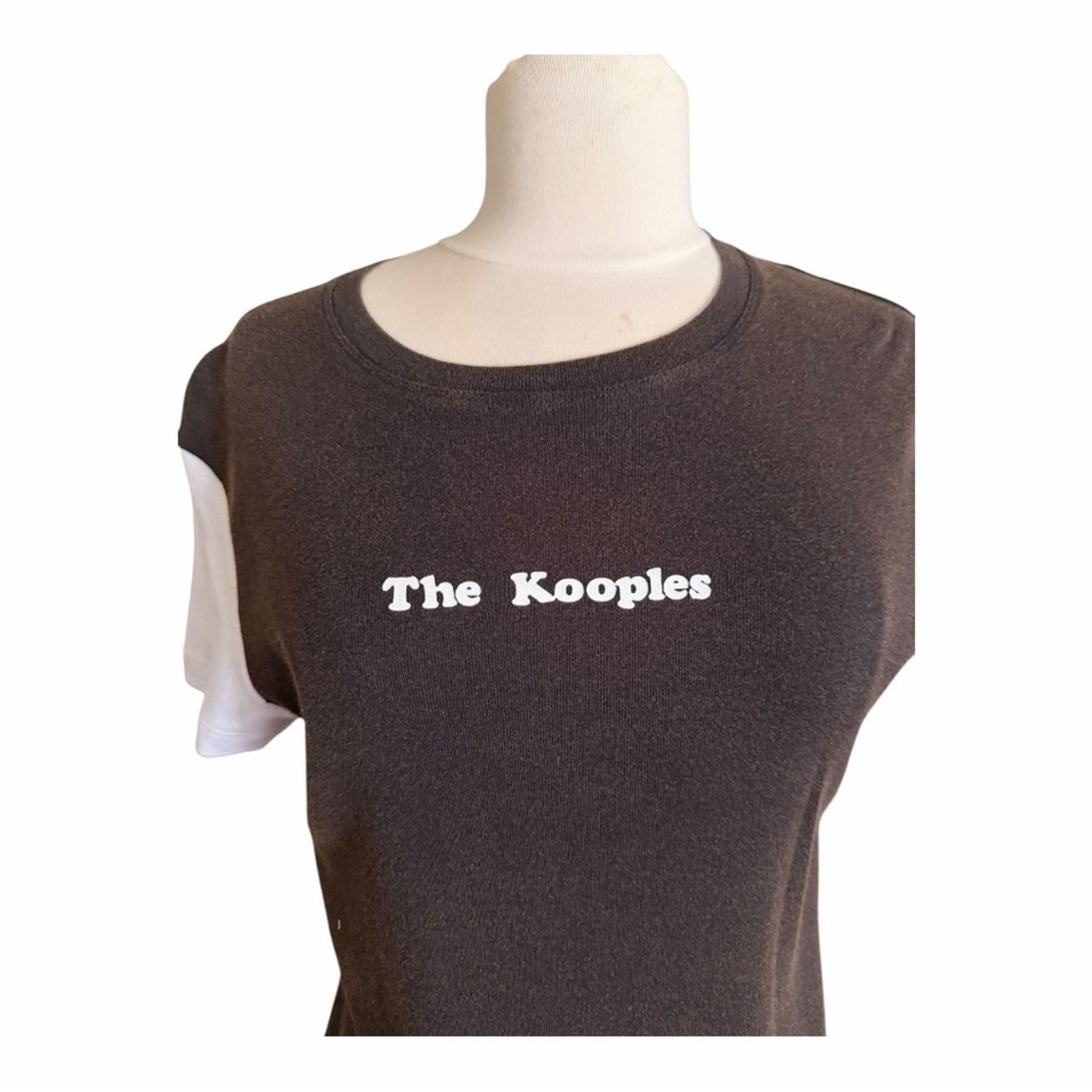 The Kooples The Kooples Logo T-Shirt Brown Cotton White S/S Size 1 NWT Size S / US 4 / IT 40 - 3 Thumbnail