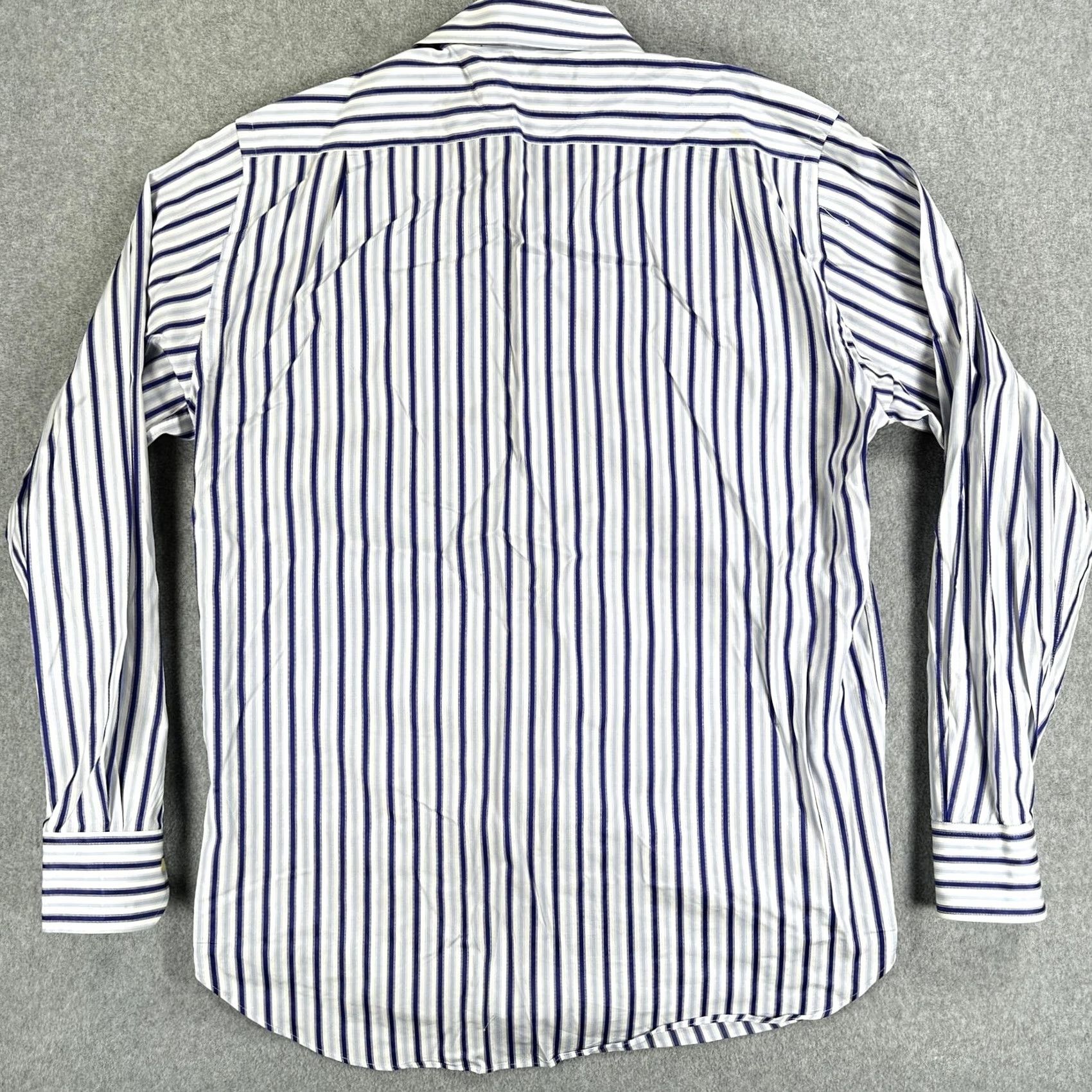 Etro Etro Dress Shirt Mens M Blue Stripe Spread Collar Made Italy Size 40R - 6 Thumbnail