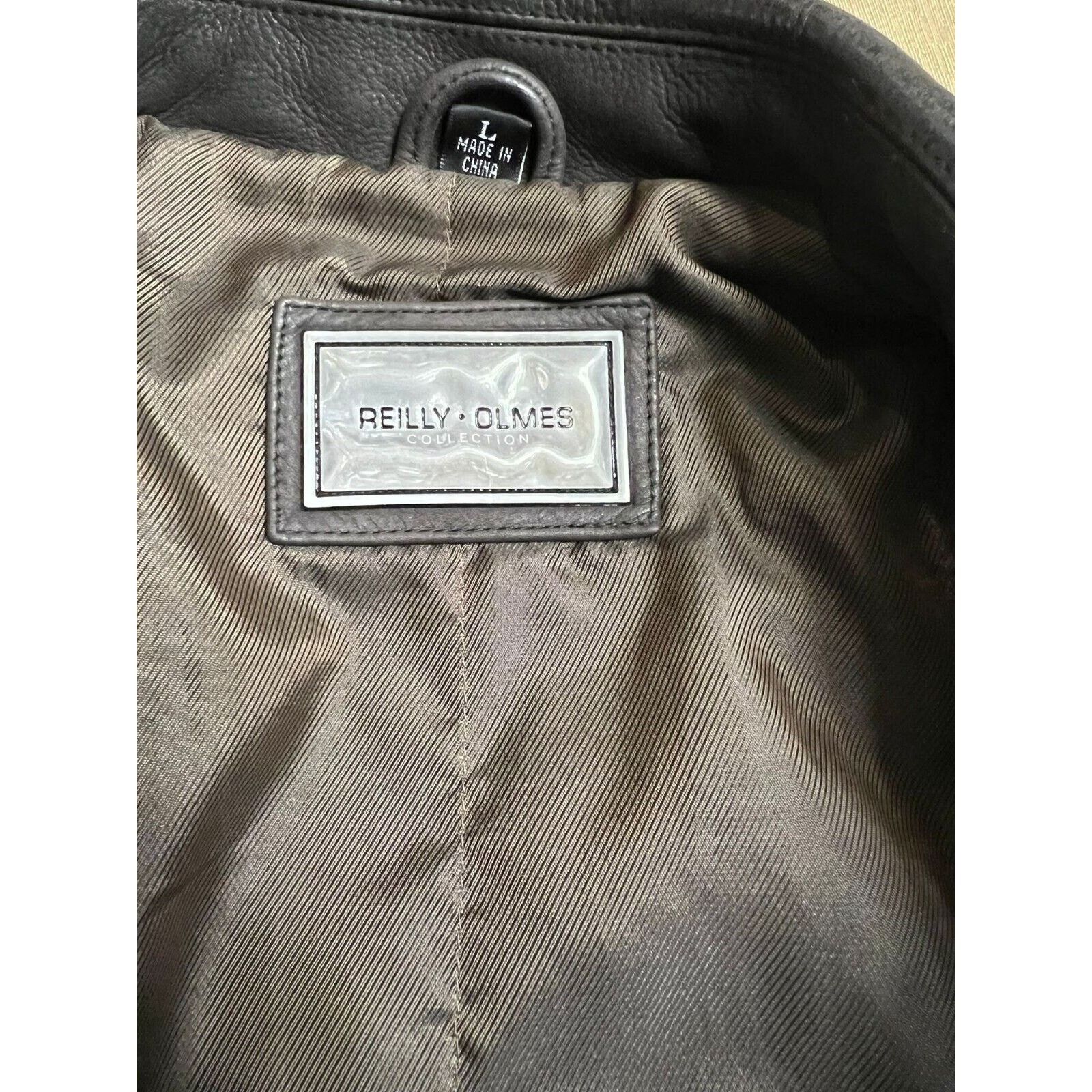 Other Leather Jacket By Reilly Olmes. Very Rare Vintage 90’s Size US L / EU 52-54 / 3 - 4 Thumbnail