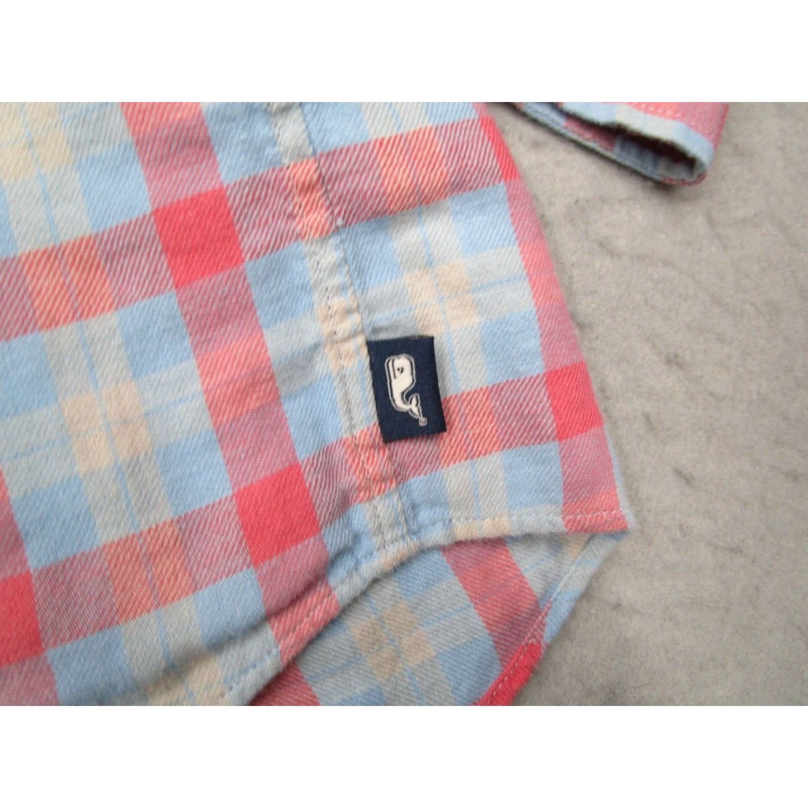 Vineyard Vines VINTAGE Vineyard Vines Men's Slim Fit Check Button-Up Shirt L Pink Cotton Linen Whale Logo Casual Size US L / EU 52-54 / 3 - 4 Thumbnail