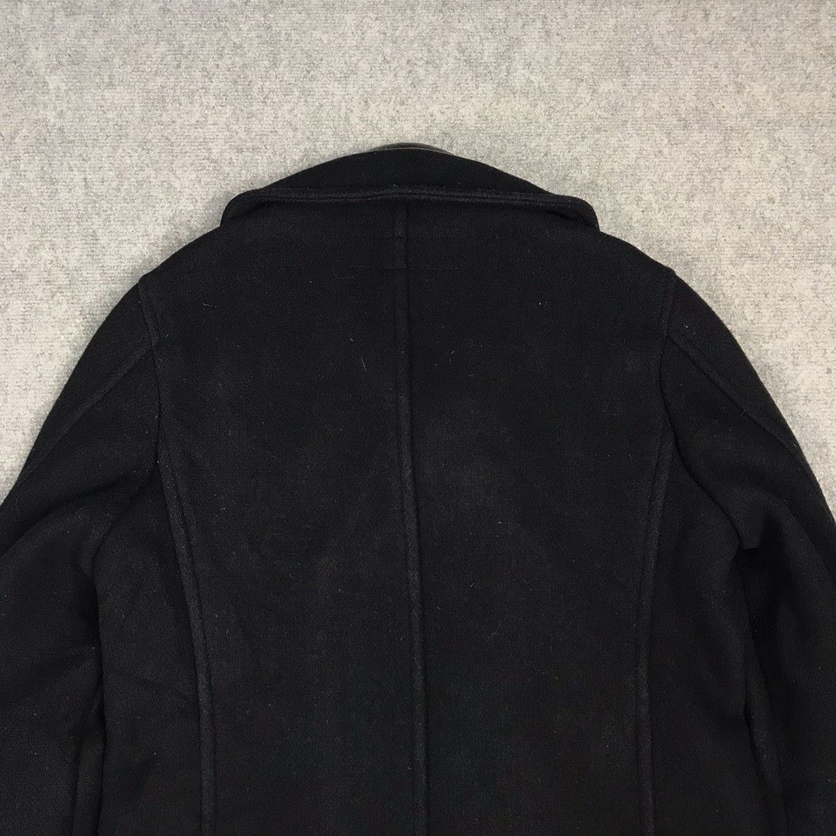 Comme des Garcons × Comme des Garcons Homme COMME DES GARÇONS WOOL JACKET LEATHER COLLAR Size US M / EU 48-50 / 2 - 8 Thumbnail