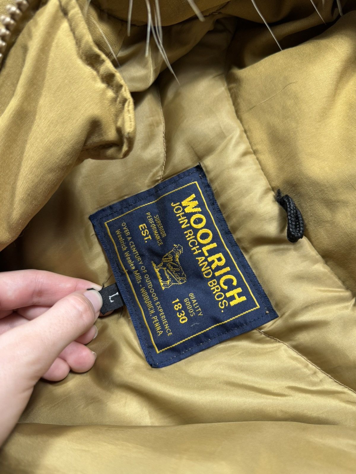 Woolrich Woolen Mills Vintage Woolrich Arctic Parka — Mustard Gold Size US L / EU 52-54 / 3 - 5 Thumbnail