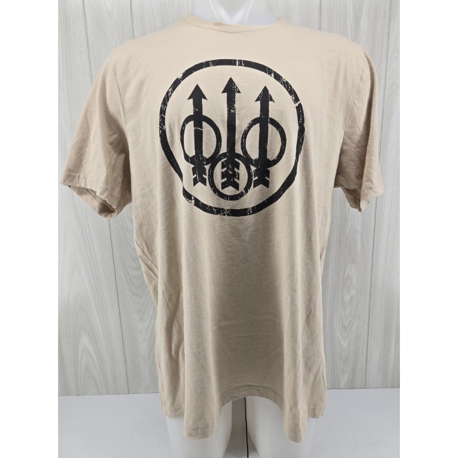 Logo 7 Beretta Logo T Shirt Adult 2XL Tan Brown Short Sleeve Graphic Print Mens Shirt Size US XXL / EU 58 / 5 - 2 Thumbnail