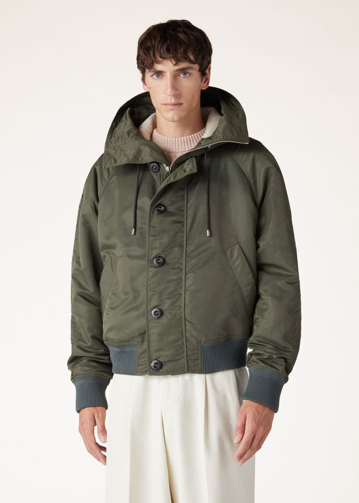 Loro Piana o1srvl11e0125 Kasai Bomber Jacket in Green Size US L / EU 52-54 / 3 - 4 Thumbnail