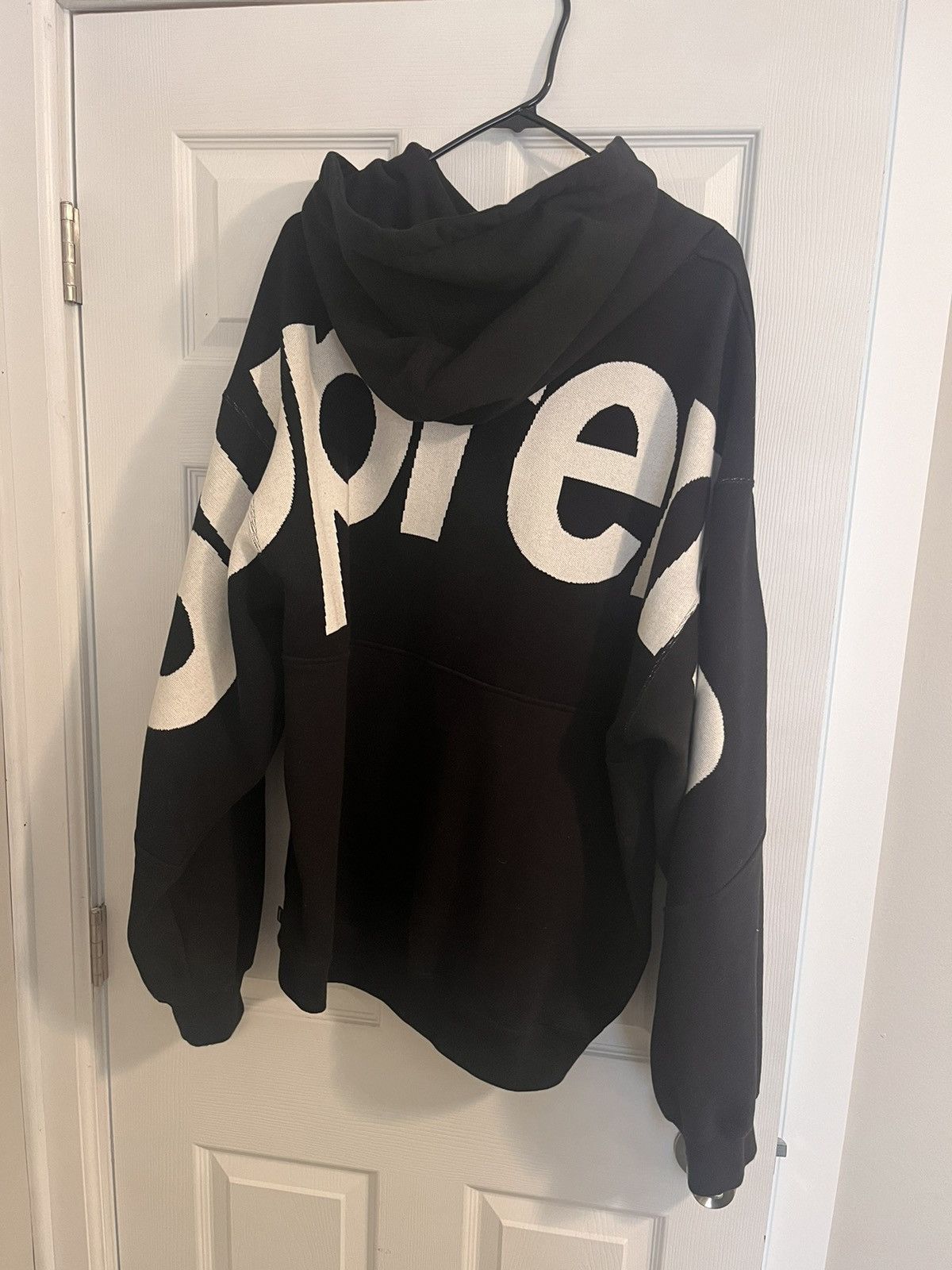 Supreme Big Logo Jacquard Hoodie Black