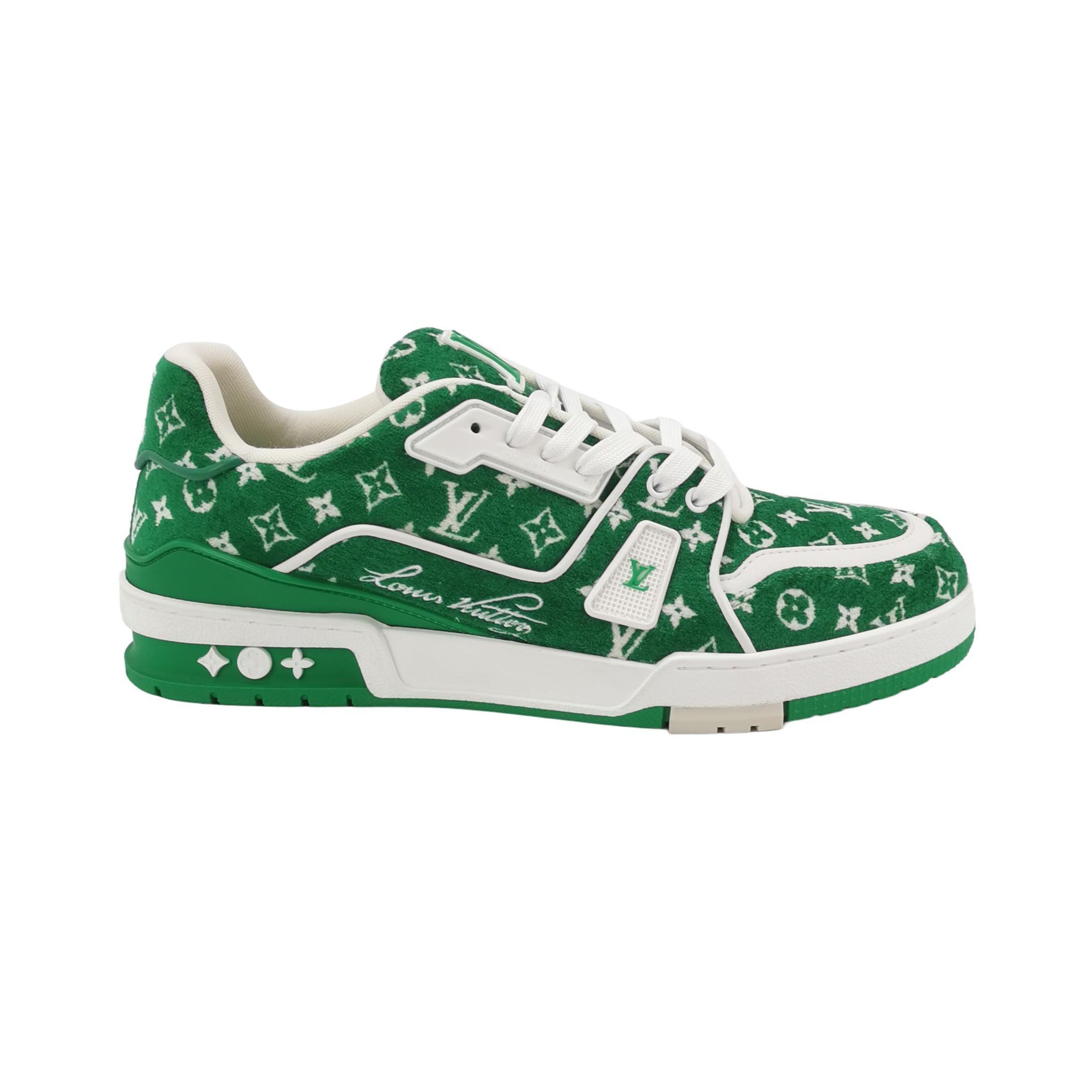 Louis Vuitton Louis Vuitton Green Monogram LV Trainer Size 42.5 Size US 9 / EU 42 - 1 Thumbnail