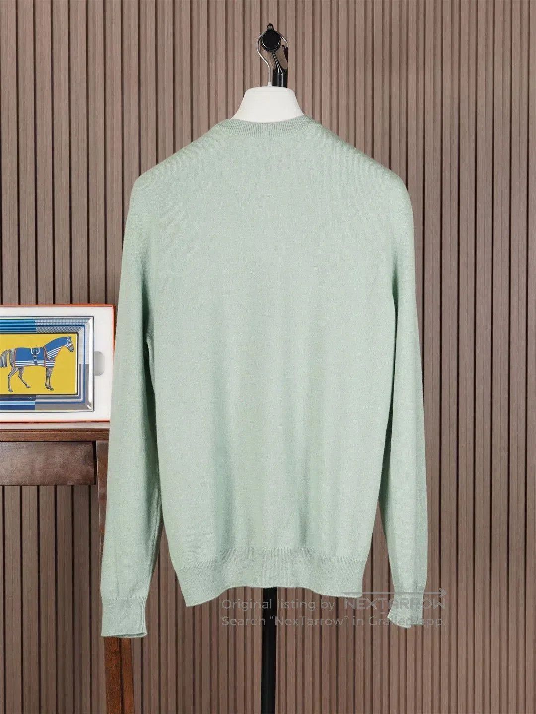 Hermes Hermes Men's Green Cashmere Sweater. Size US XL / EU 56 / 4 - 2 Thumbnail