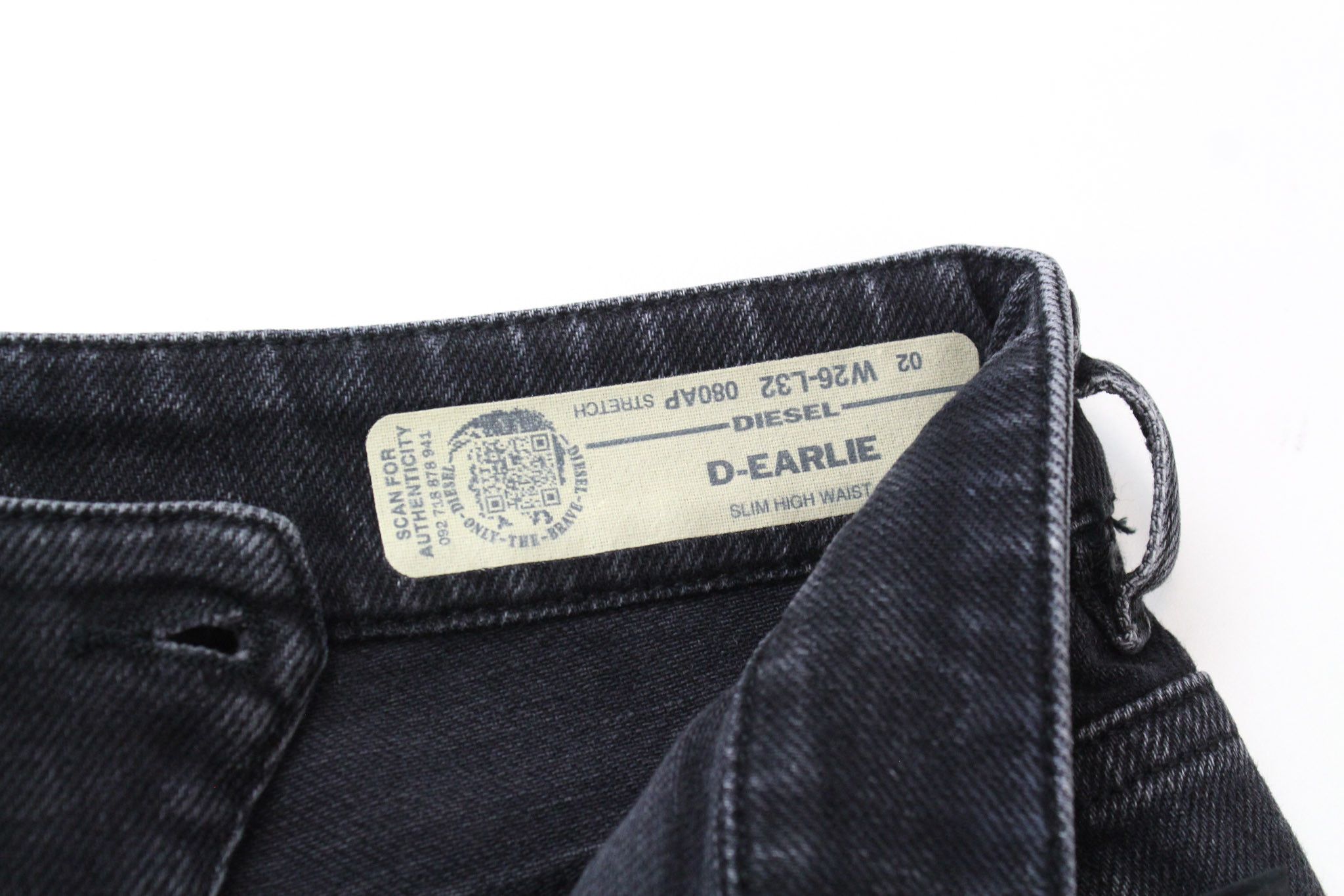 Diesel D-EARLIE 080AP W26/L32 Grey Zip Pocket Jeans 71937 Size 26" / US 2 / IT 38 - 5 Thumbnail