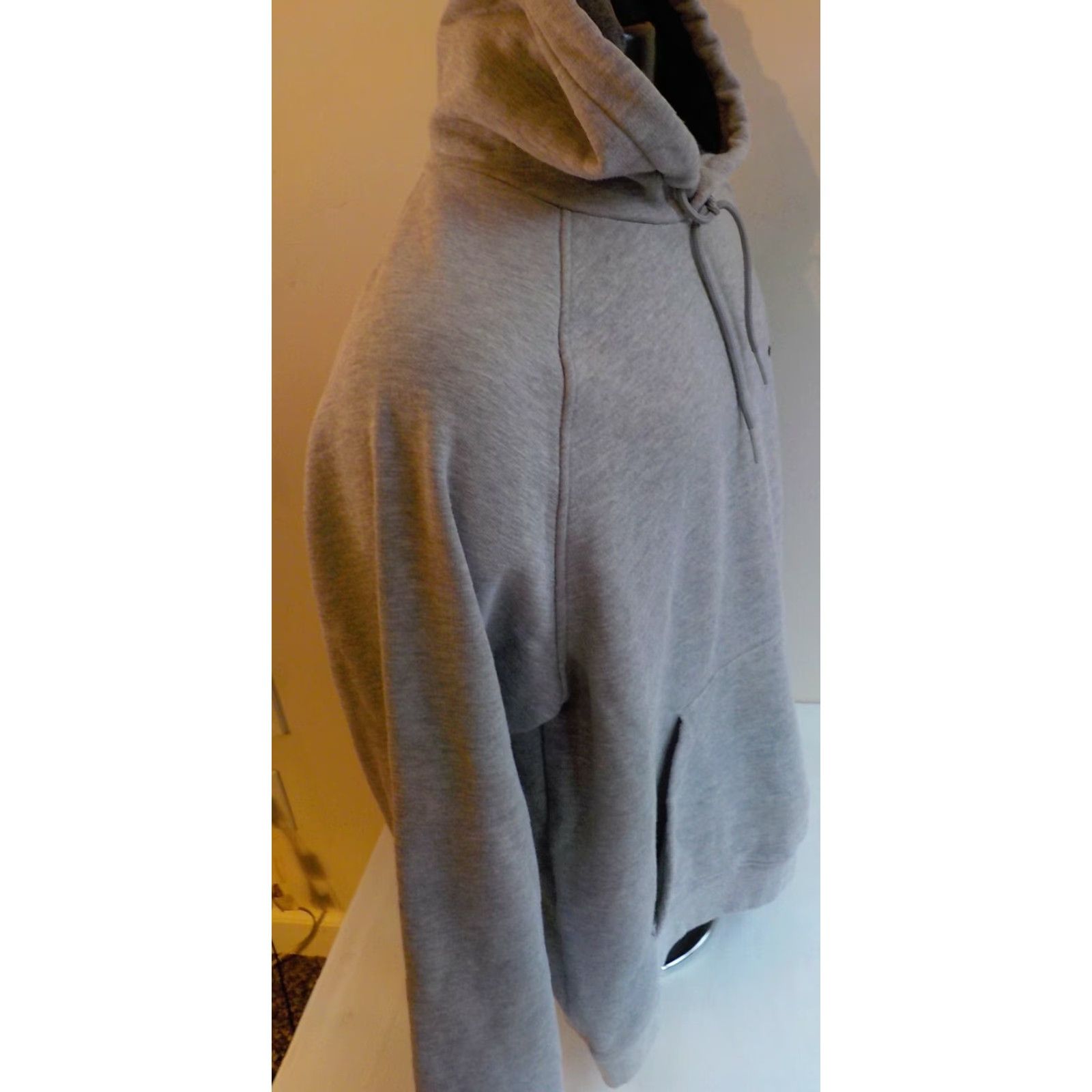 Nike NIKE Pullover Hoodie Kangaroo Pocket-Embroidered Nike Swoosh Gray LG Mens Hoodie Size US L / EU 52-54 / 3 - 3 Thumbnail