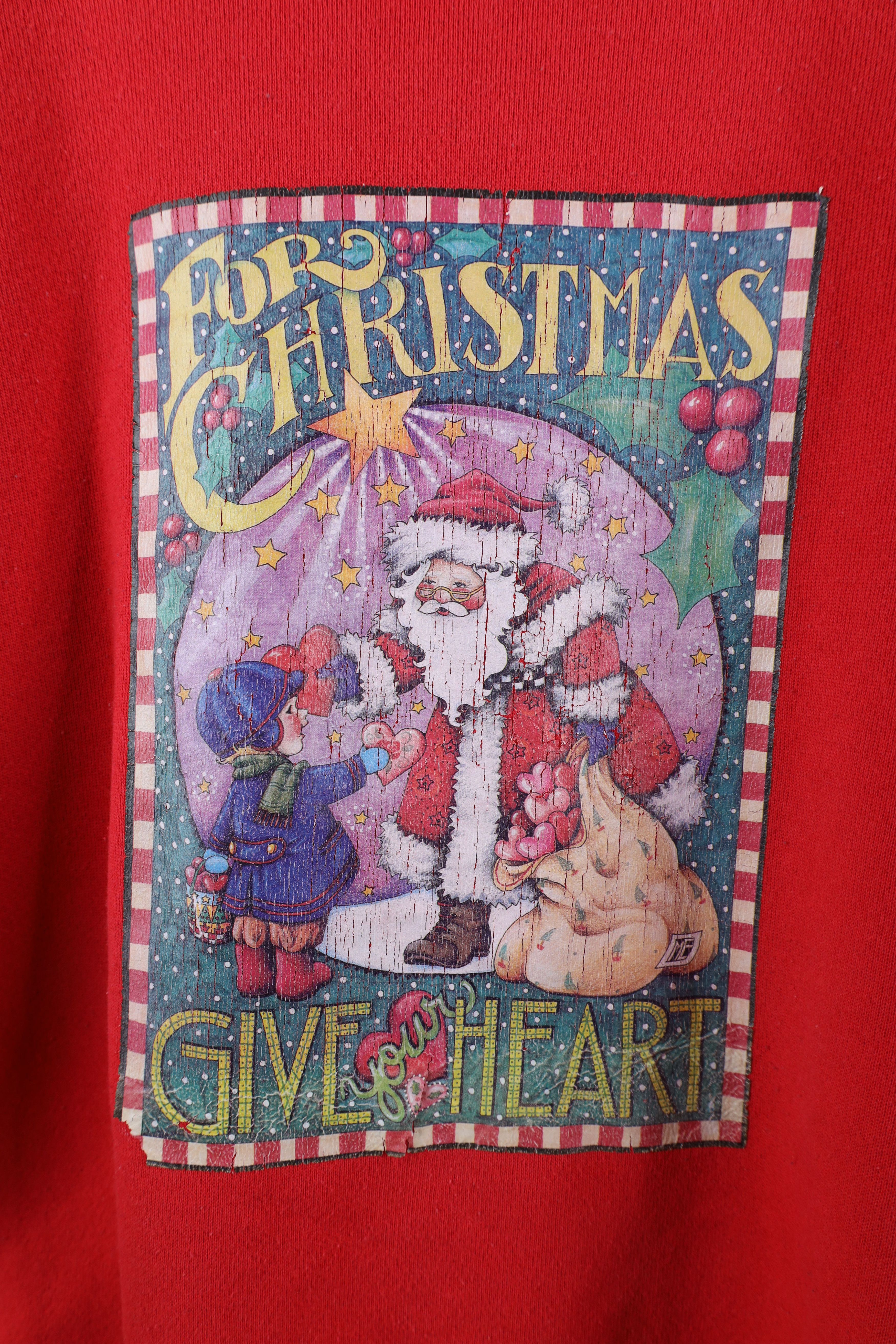 Vintage Vintage 90s Streetwear Christmas Santa Claus Sweatshirt Size XXL / US 16-18 / IT 52-54 - 4 Thumbnail