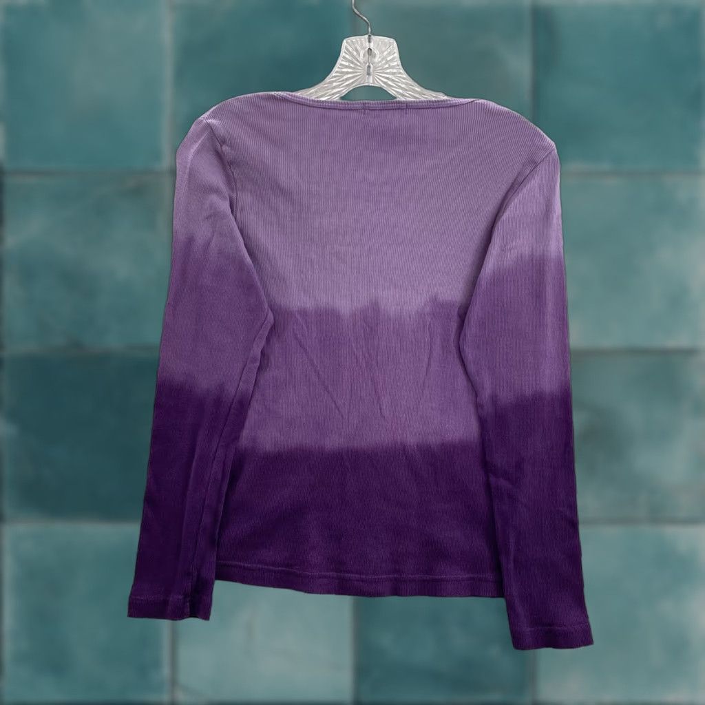 Vintage VINTAGE Y2K Top Purple Ombre Knit Hippie Boho Fairy Grunge Whimsigoth Shirt Womens S Size S / US 4 / IT 40 - 1 Thumbnail