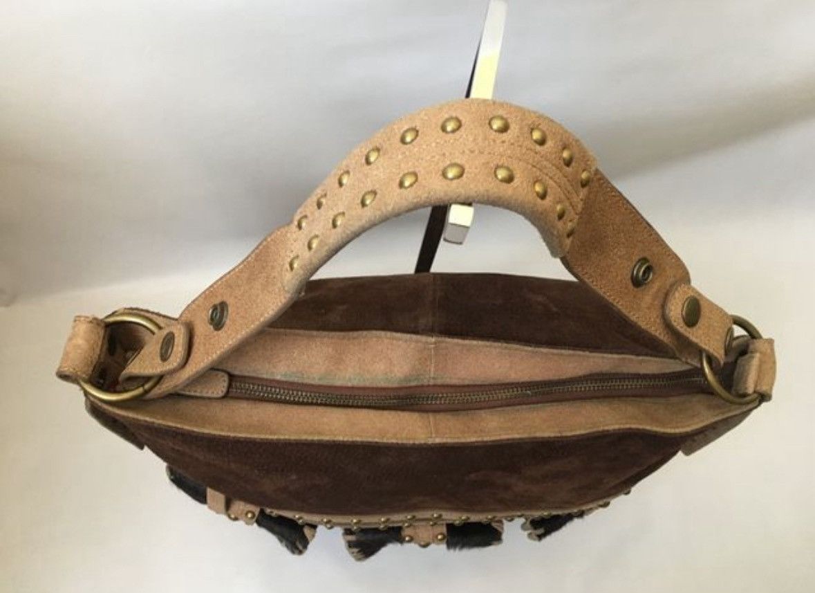 Just Cavalli Cavalli cream western suede hobo bag Size ONE SIZE - 6 Thumbnail