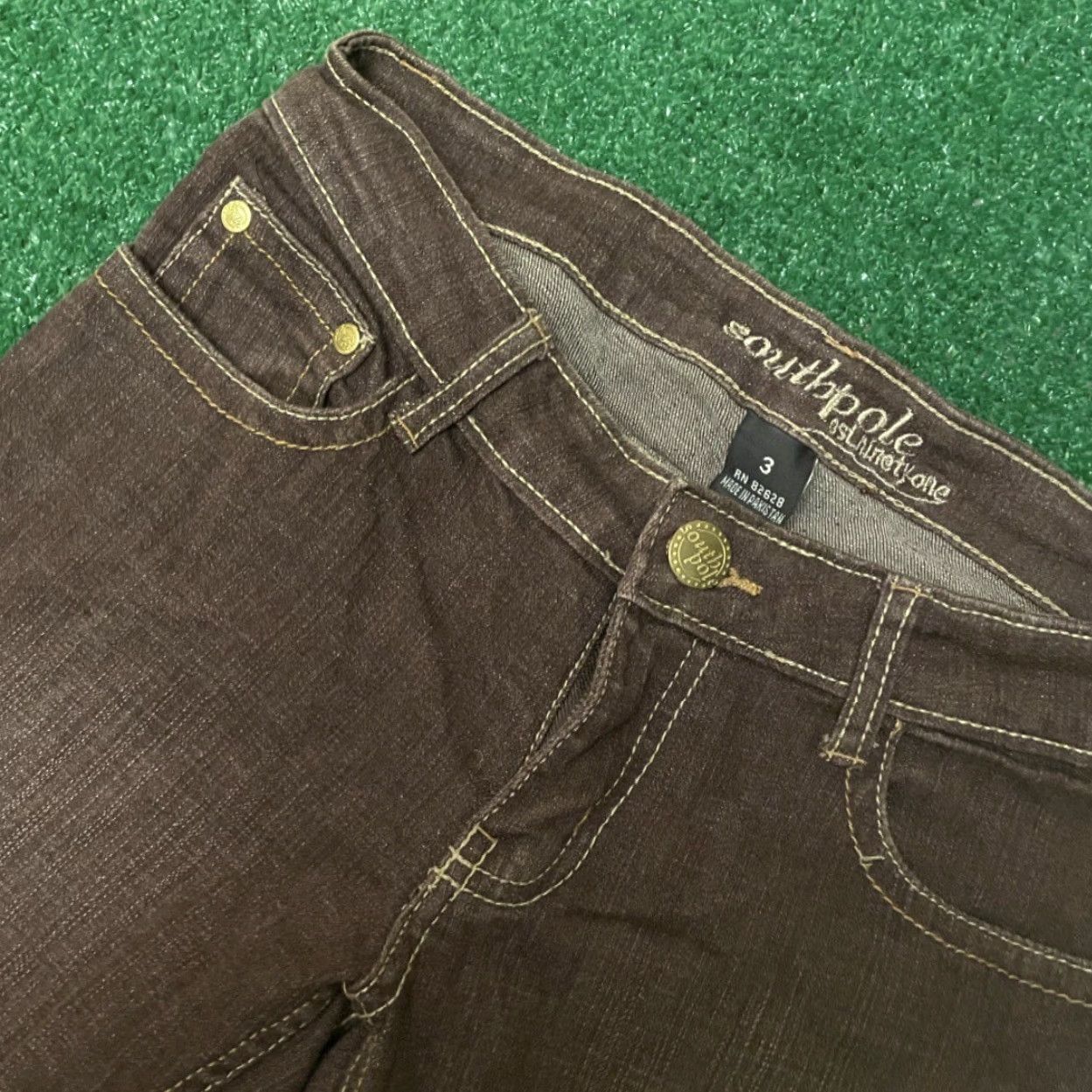 Southpole VINTAGE Southpole Jeans Bootcut Women Size 3 Brown Y2K Grunge Punk Hip Hop JNCO Baggy Skater VTG Baggy Pockets Size 26" / US 2 / IT 38 - 3 Thumbnail