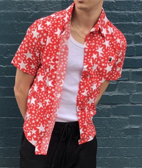Bape Bape Vintage Star Button Shirt Size US S / EU 44-46 / 1 - 2 Thumbnail