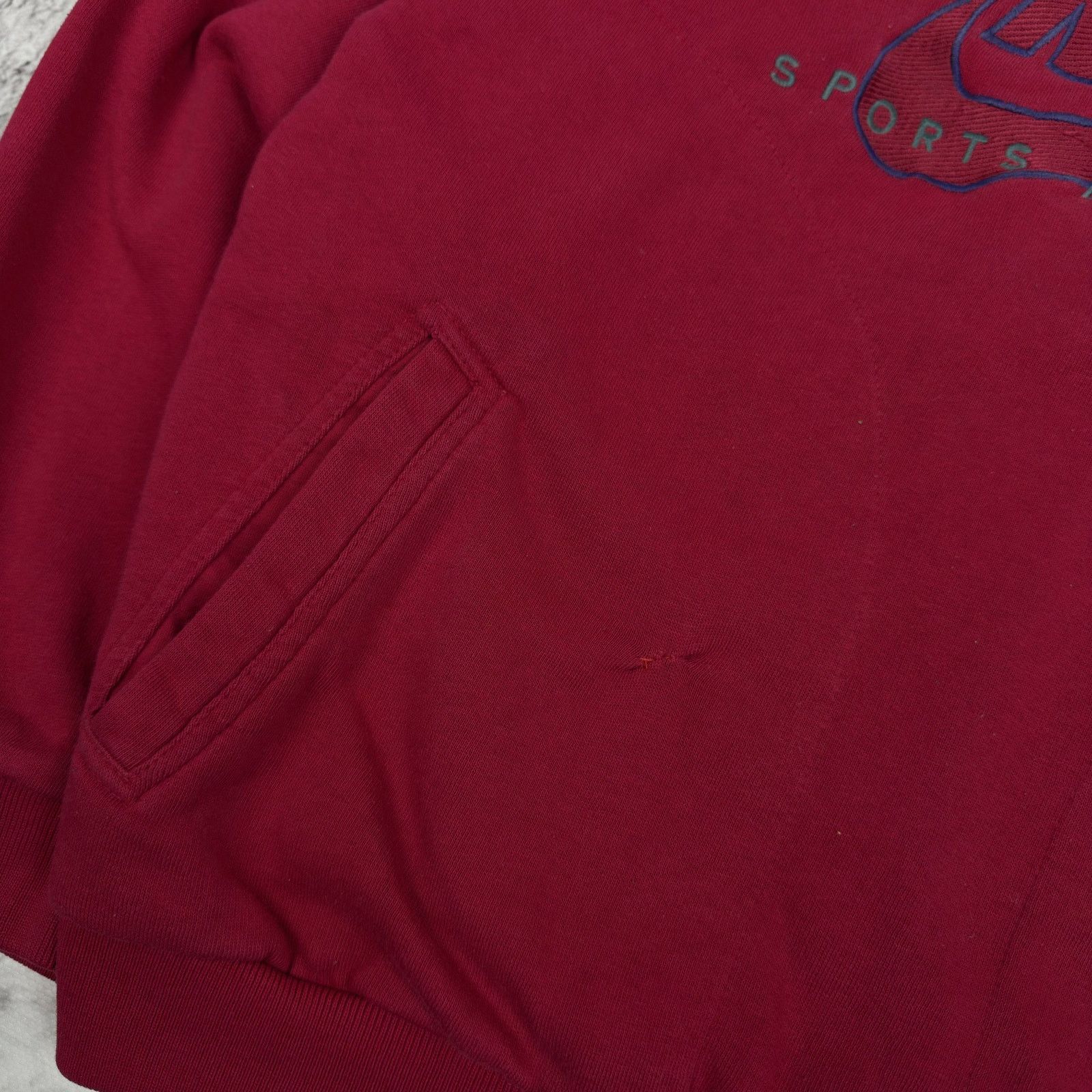 Nike Nike Men's Red Cotton Solo Swoosh Spellout Pullover Hoodie Size US S / EU 44-46 / 1 - 6 Thumbnail