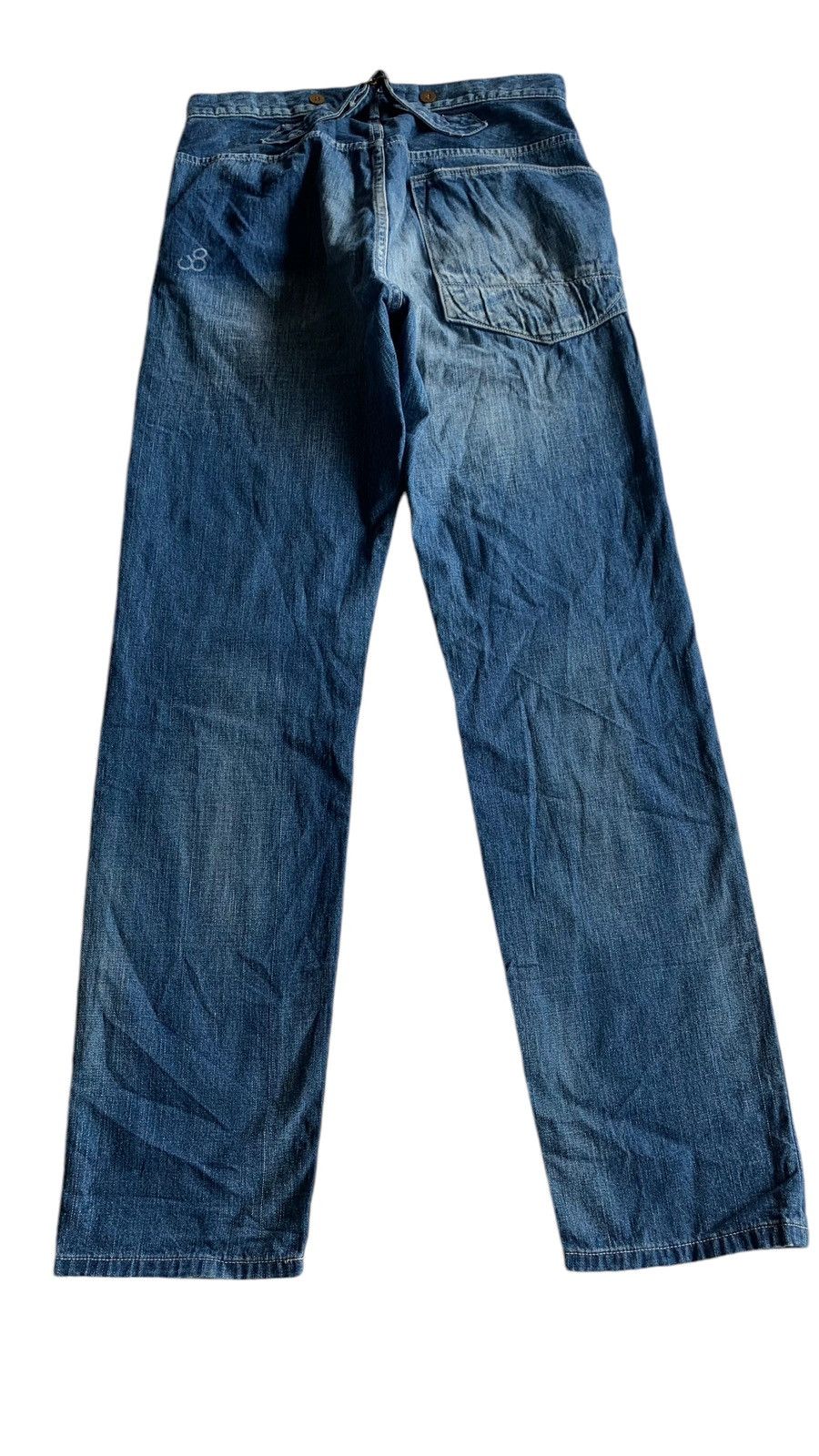 Japanese Brand × Vintage Johnbull Buckle Back Selvedge Jeans Denim Size US 29 - 4 Thumbnail