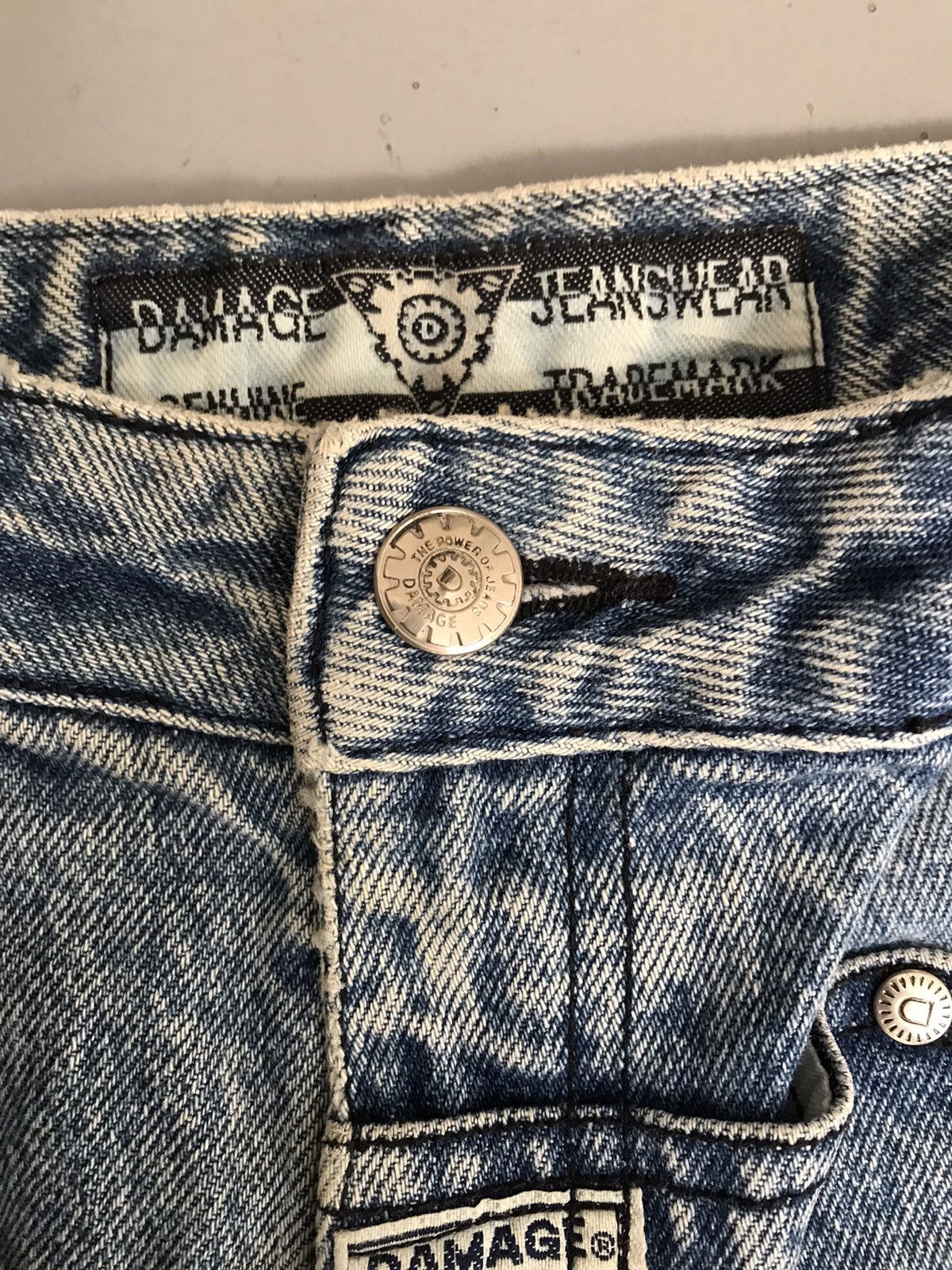 Vintage OLD MONEY DAMAGE DOUBLE KNEE DENIM Size US 30 / EU 46 - 6 Thumbnail