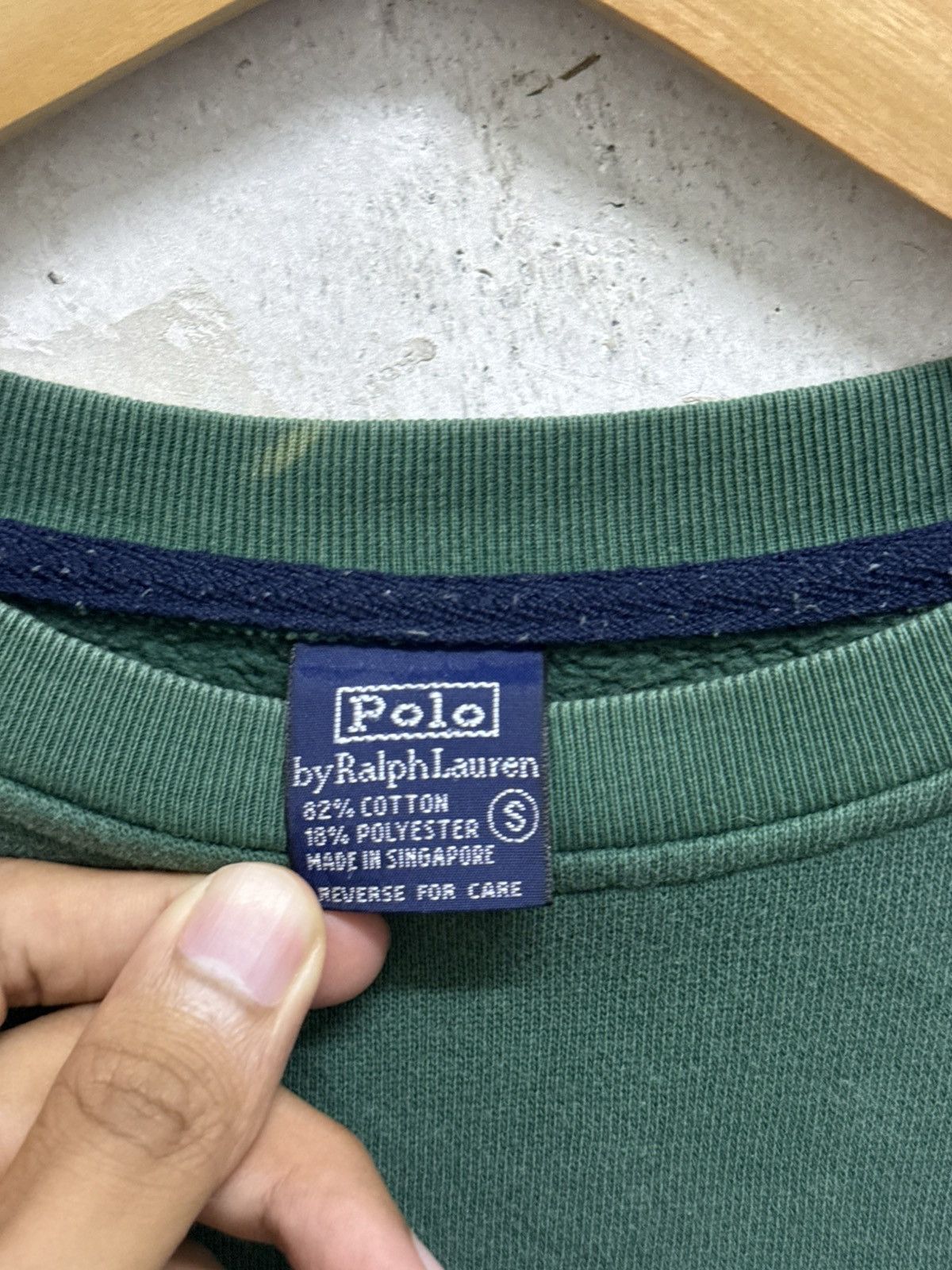 Polo Ralph Lauren Polo Ralph Lauren Small Pony Distressed Crewneck Size US S / EU 44-46 / 1 - 4 Thumbnail