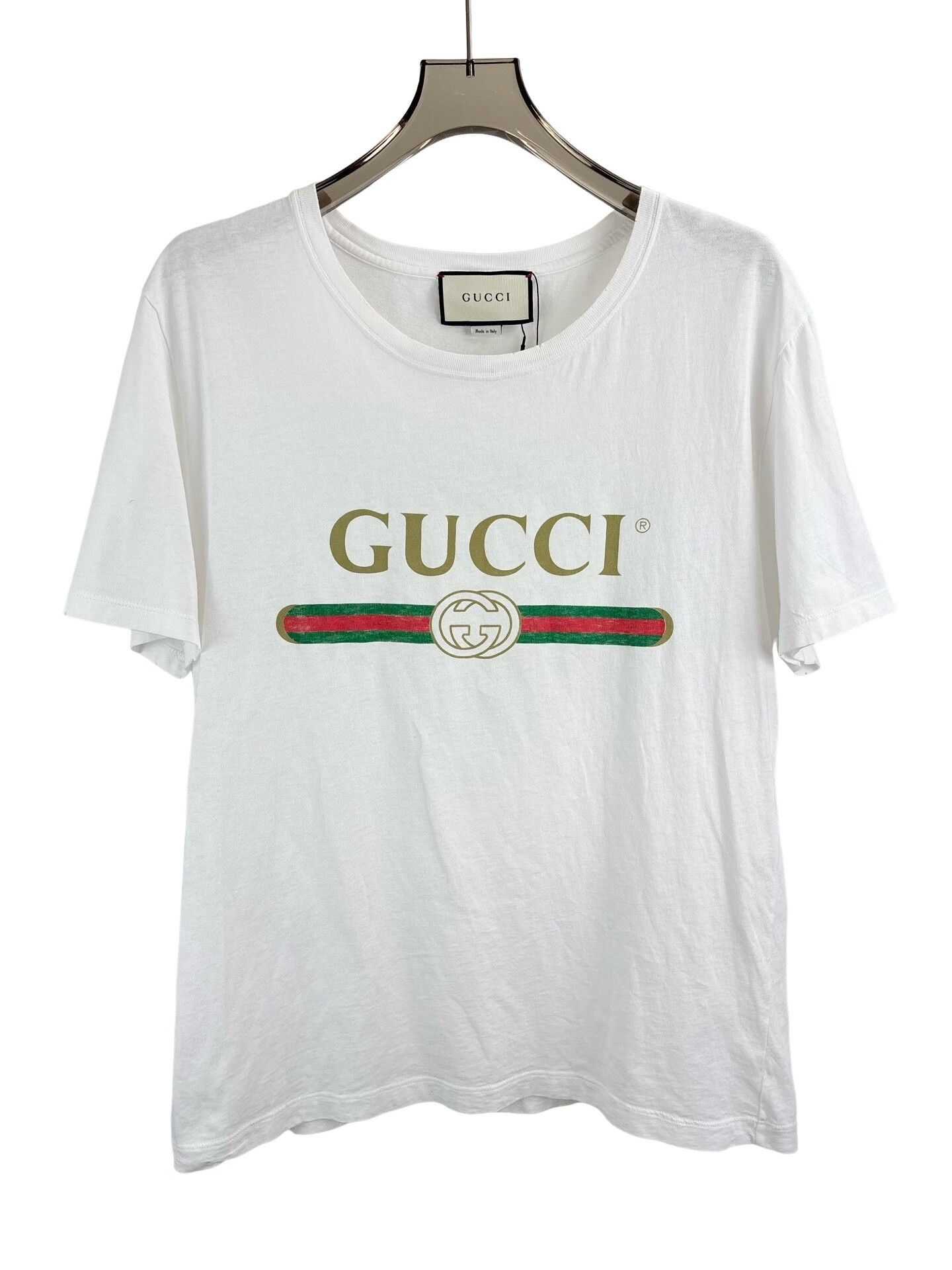 Gucci Gucci Vintage Logo Belt Print T-Shirt Size M Size US M / EU 48-50 / 2 - 1 Thumbnail