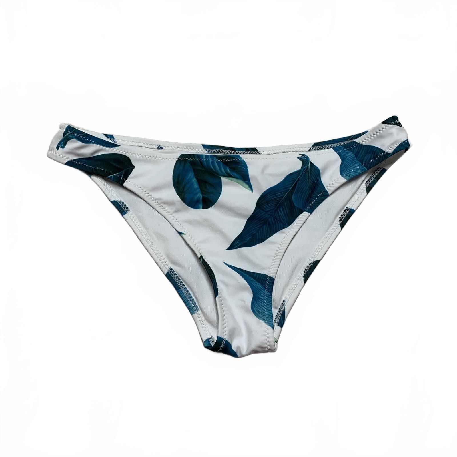 Other Cupshe Women's Size M Bikini Bottoms with Blue Leaf Print Size ONE SIZE - 3 Thumbnail