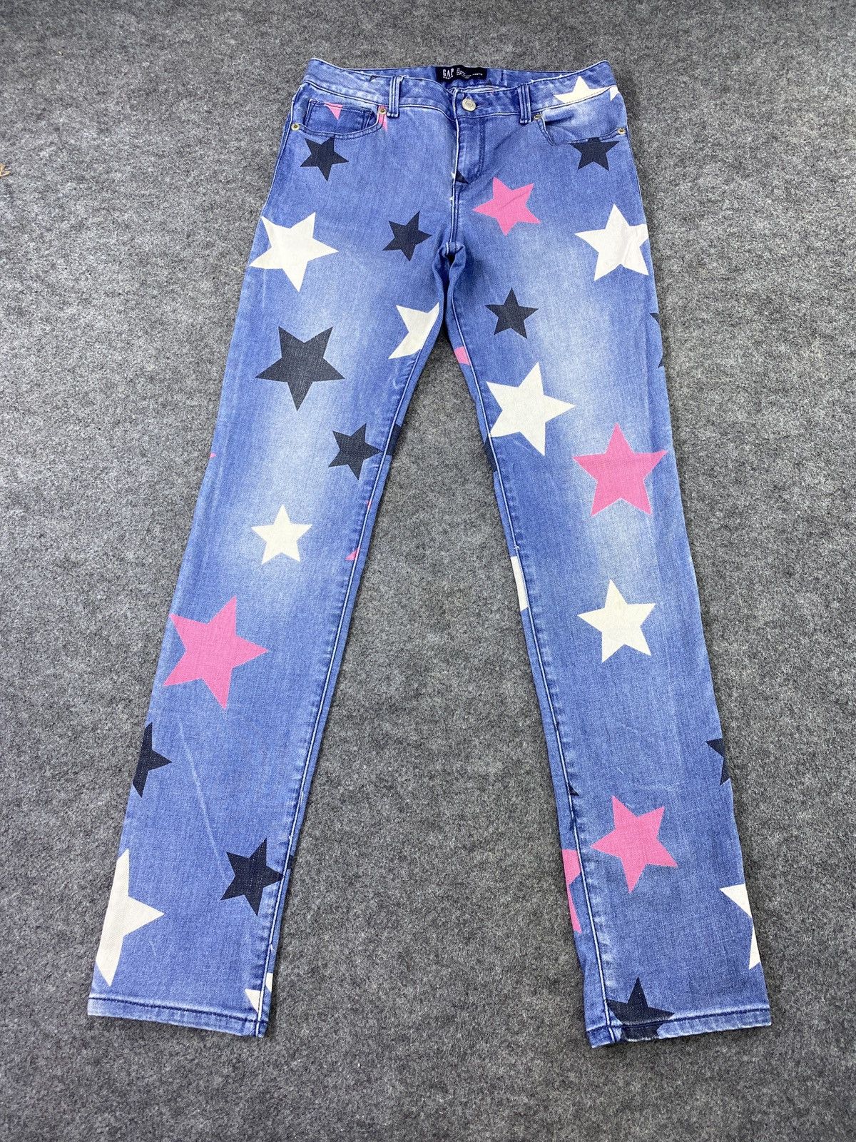 Gap × Jean × Vintage GAP High stretch Jegging Blue Wash Denim-J989 Size 28" / US 6 / IT 42 - 2 Thumbnail