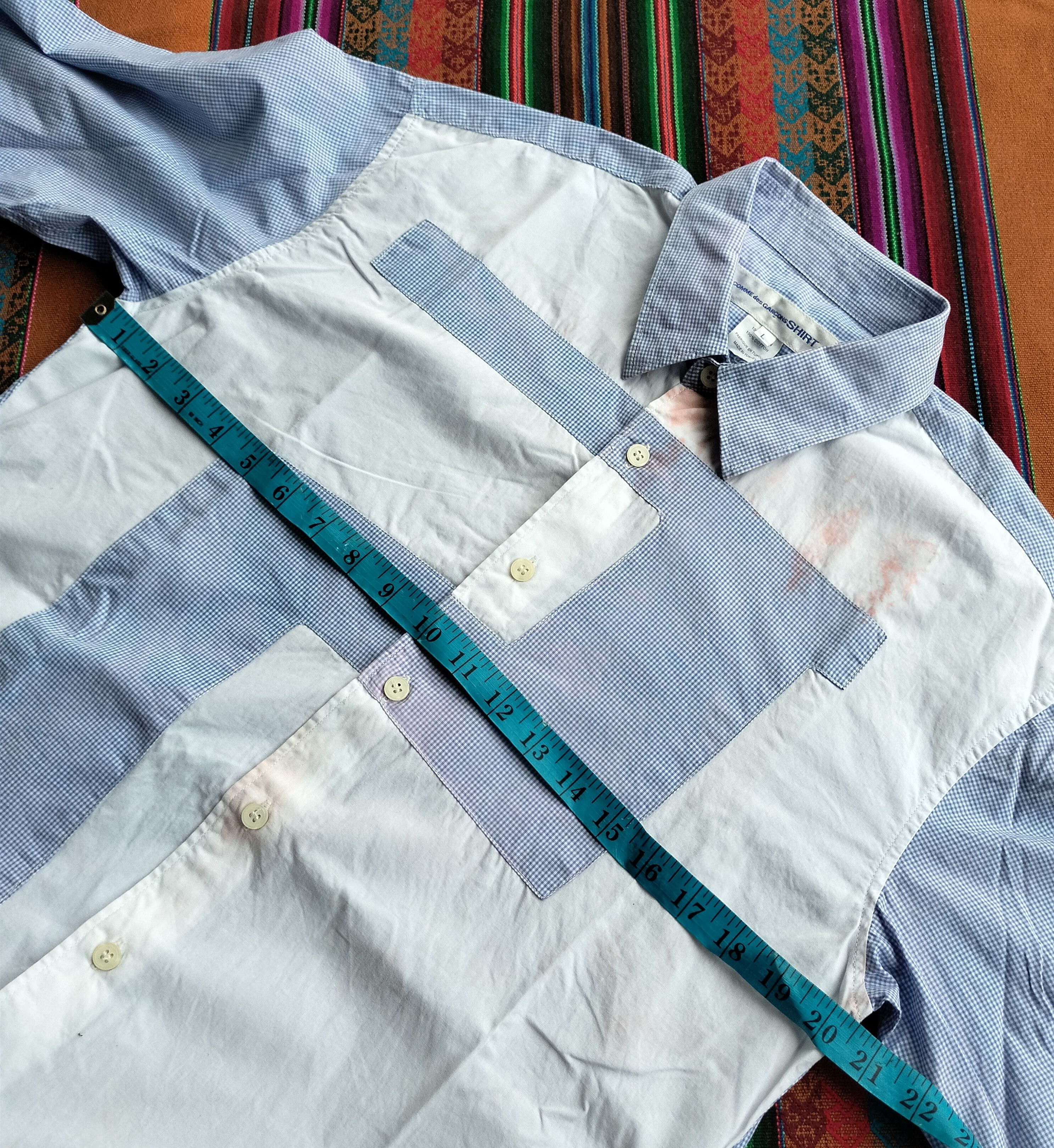 Comme des Garcons SHIRT CdG shirt Catton Panelled gingham Ls shirt Size US L / EU 52-54 / 3 - 21 Thumbnail