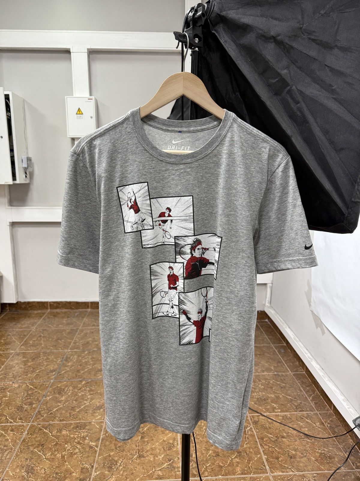 🎾🇨🇭 Nike Roger Federer RF Tennis Dri-Fit T-Shirt Rare Retro