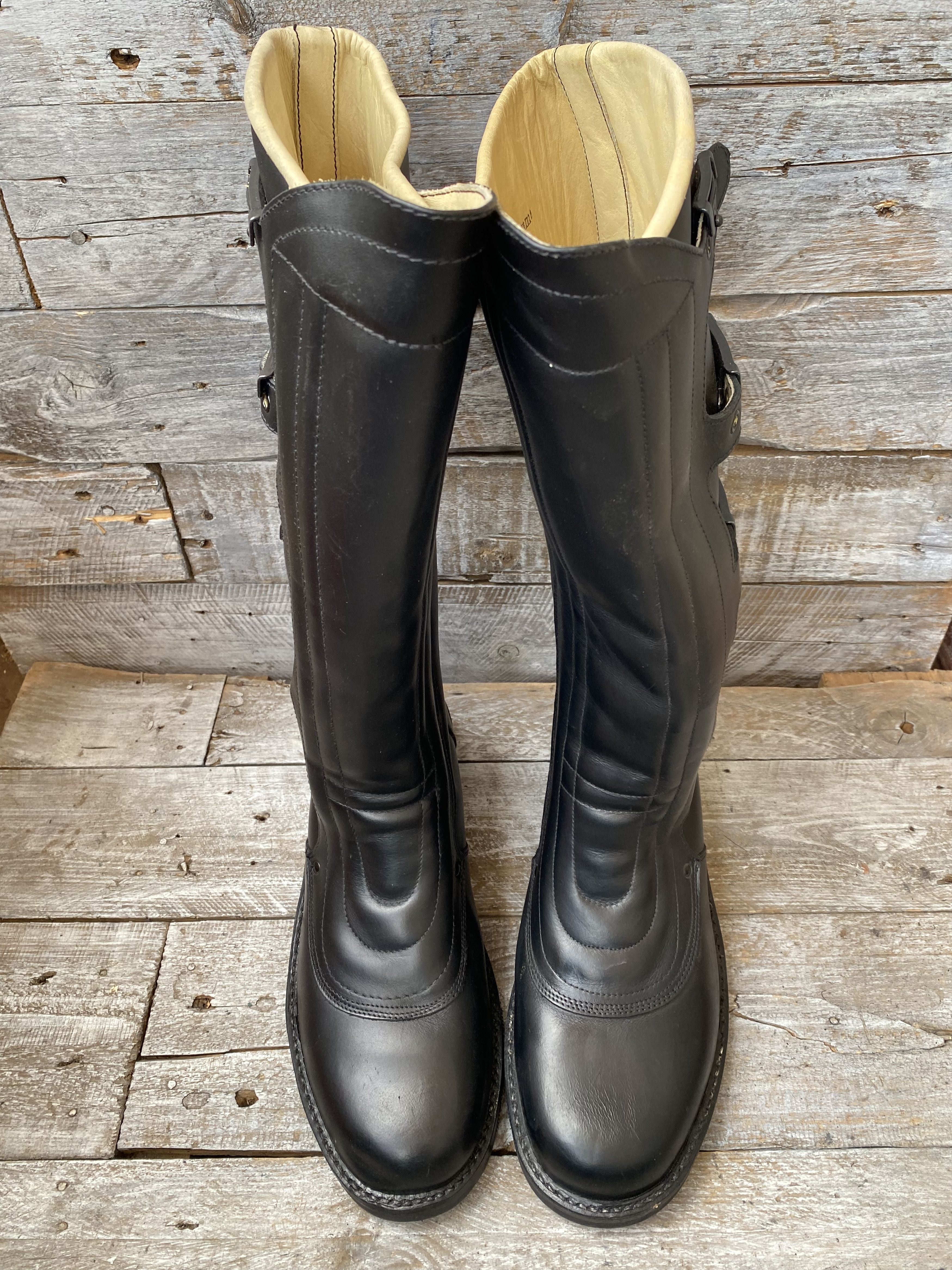 Vintage Vintage military buckle black leather motorcycle boots sz44 Size US 11 / EU 44 - 3 Thumbnail