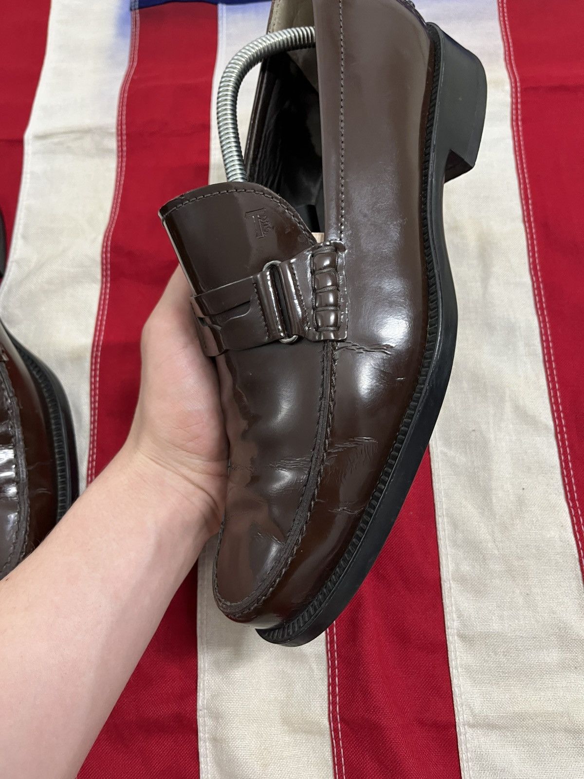 Tod's TOD'S Brown Patent Leather Loafers EU 39 Size US 8 / EU 41 - 13 Thumbnail