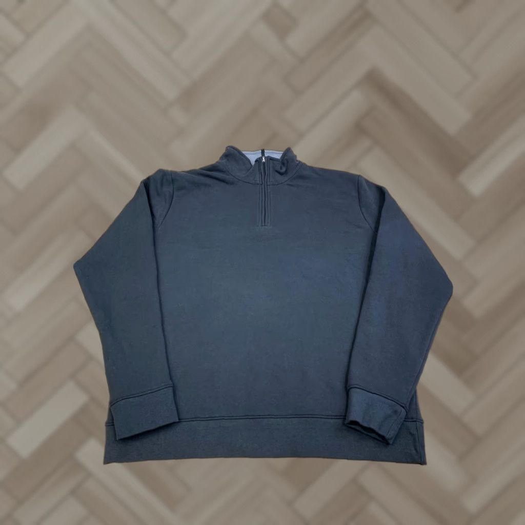 Saks Fifth Avenue Saks Fifth Avenue Sweatshirt Mens XL Black Preppy Mock Neck Zipper Pullover Casual Vintage No Size US XL / EU 56 / 4 - 1 Thumbnail
