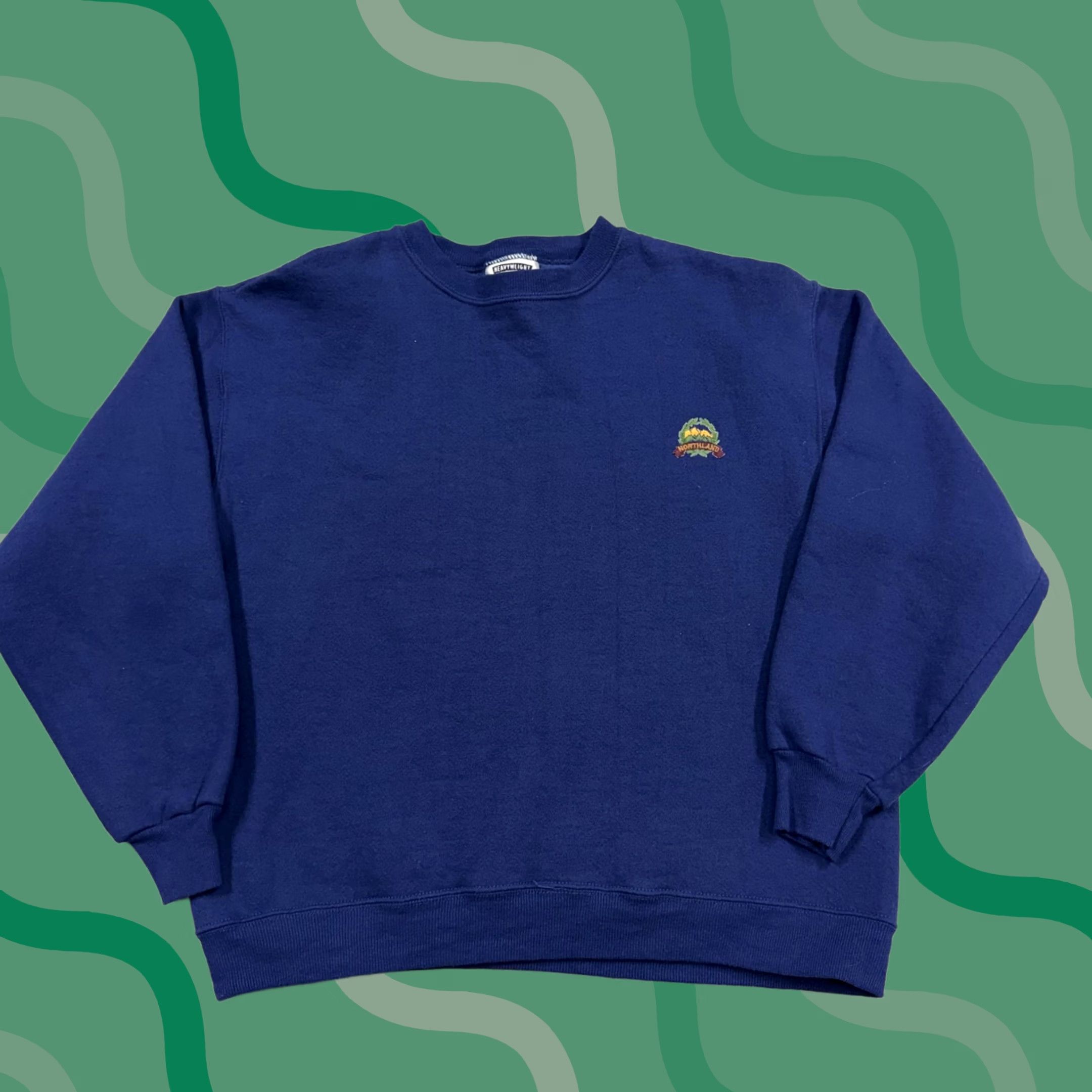 Lee VINTAGE Lee Sweatshirt Mens Large Blue Fleece Crewneck Pullover Northland 90s Size US L / EU 52-54 / 3 - 1 Thumbnail
