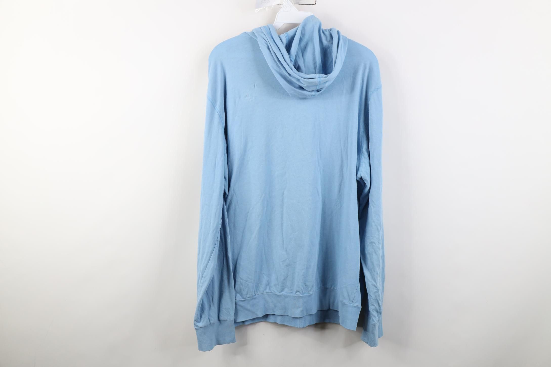 Lacoste Vintage Y2K Lacoste Logo Hoodie T-Shirt Carolina Blue Cotton Size US XL / EU 56 / 4 - 11 Thumbnail