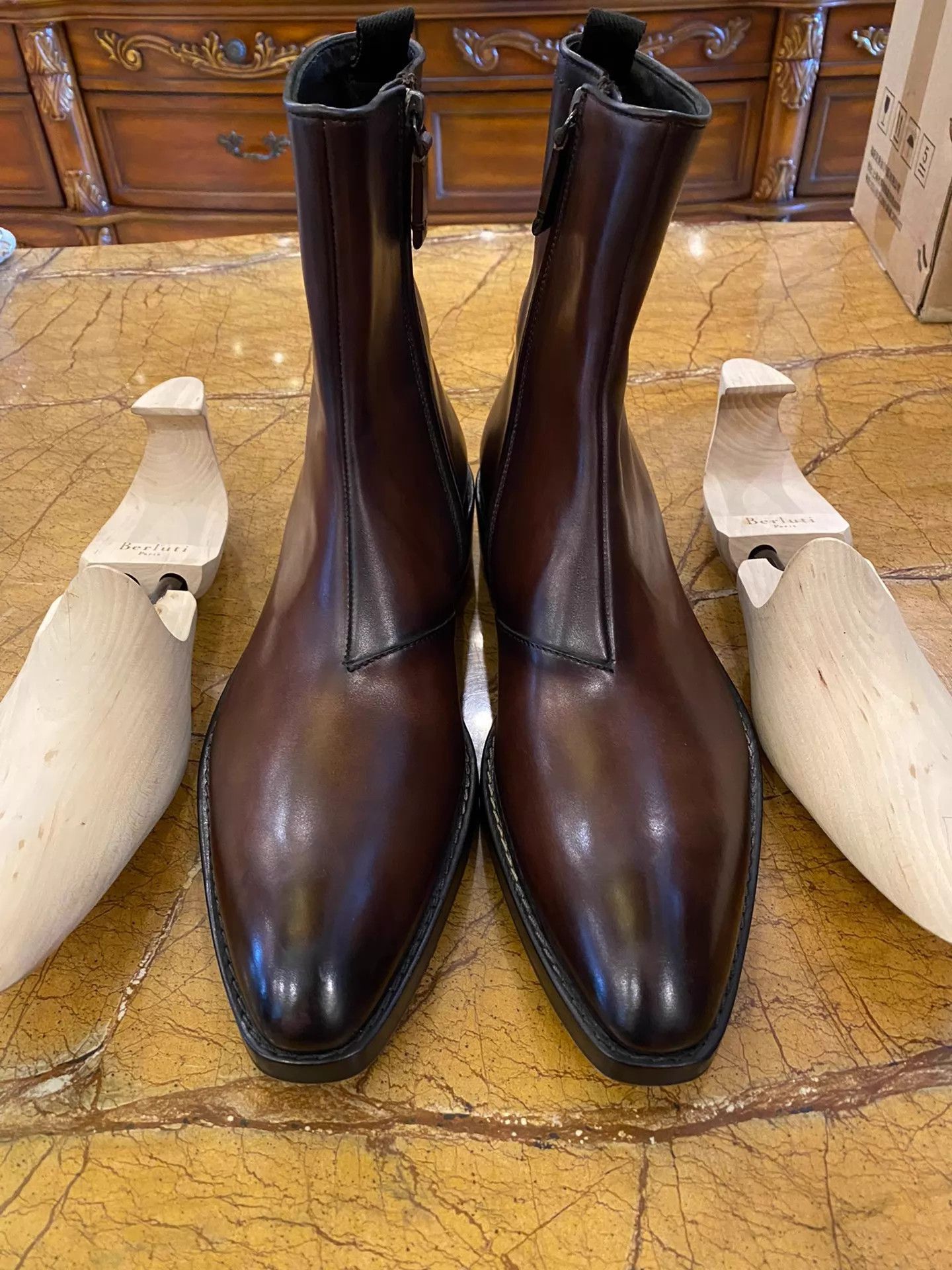 Berluti Brown Leather Ankle Boots Size 7.5 Size US 7.5 / EU 40-41 - 1 Thumbnail