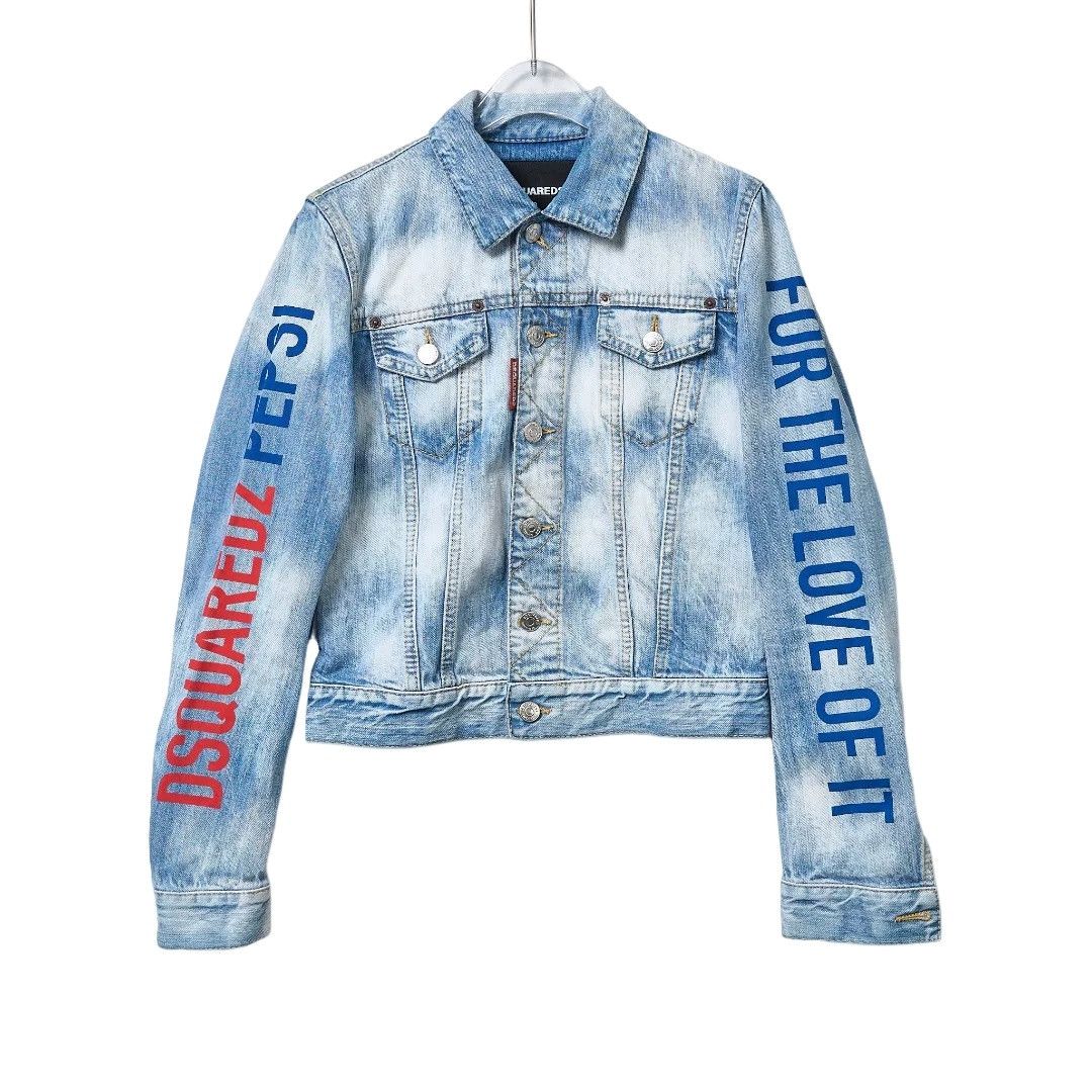 Dsquared2 Dsquared2 Pepsi Print Denim Jacket Size 40 Size S / US 4 / IT 40 - 1 Thumbnail