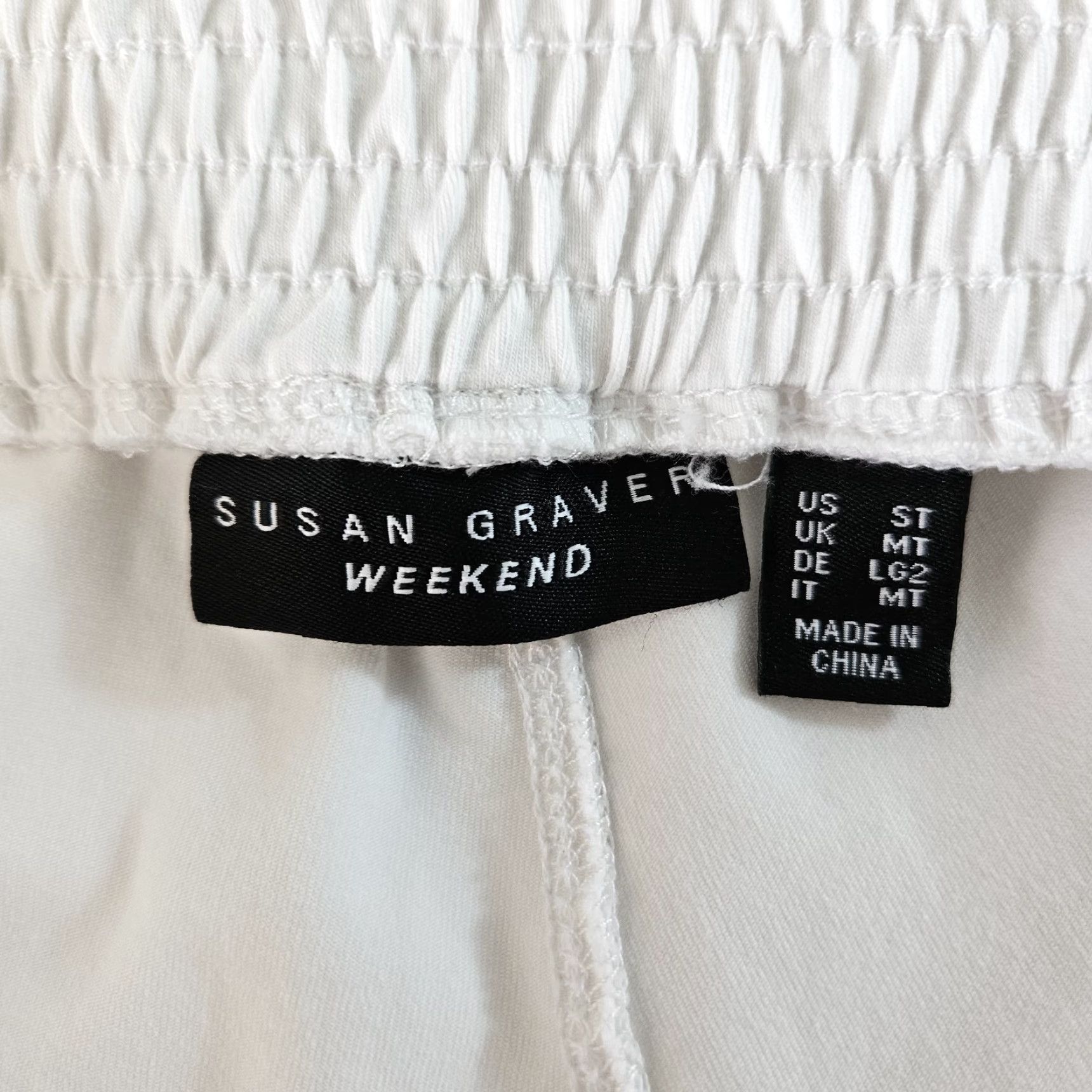 Vintage Susan Graver Weekend Womens Cropped Pants Sz S Tall White Pull On Size 28" / US 6 / IT 42 - 6 Thumbnail