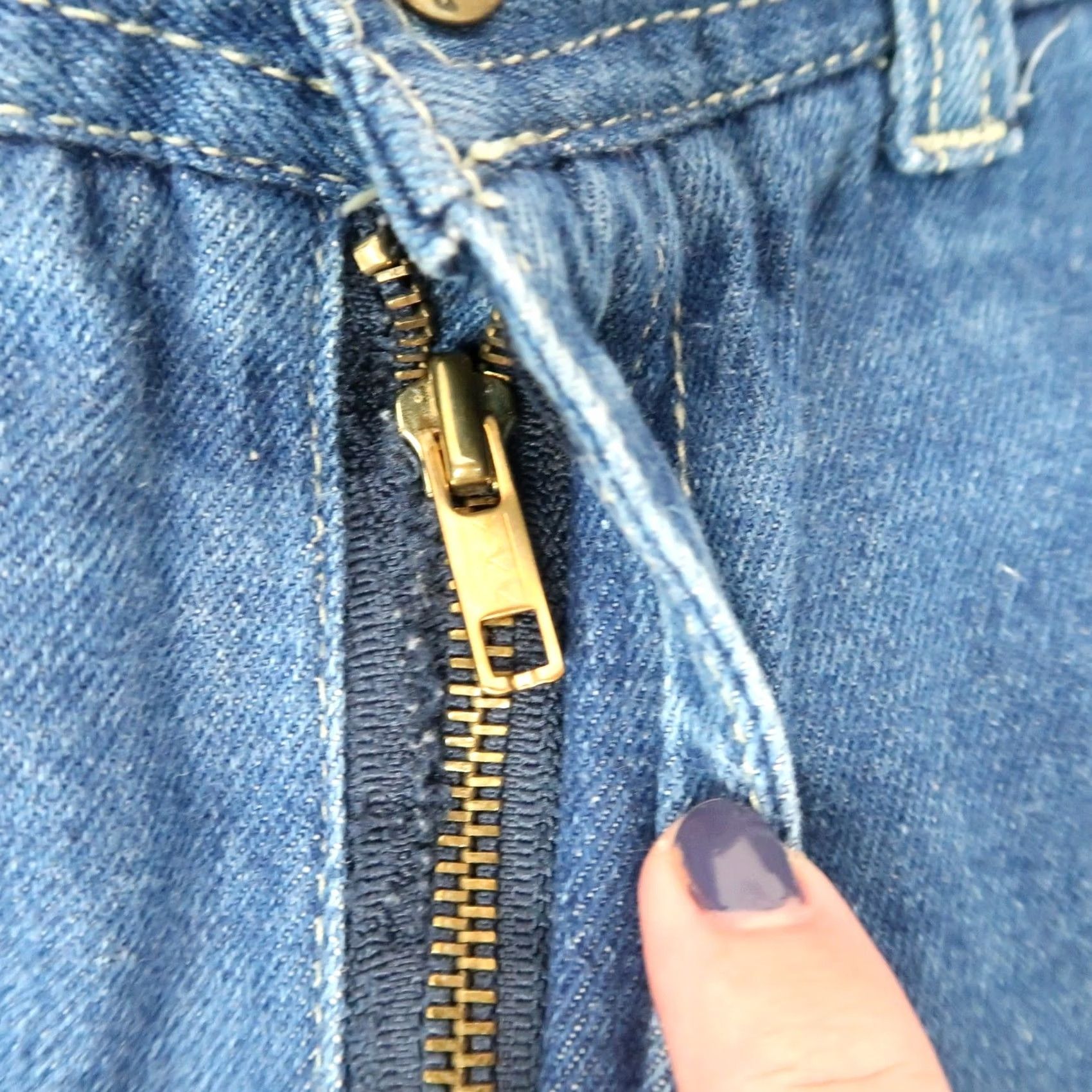 Vintage VINTAGE Bon Bon Jeans Wide Leg Blue Denim High Rise 26" 70s 80s Womens Size 26" / US 2 / IT 38 - 5 Thumbnail