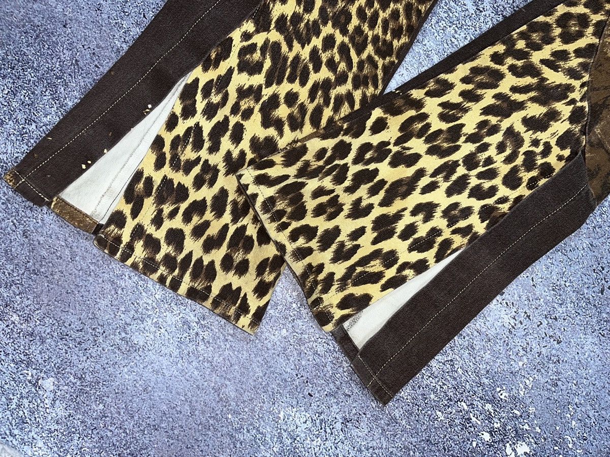 Japanese Brand Y2k Robeto Cavalli style Baroque Art Flared Denim Pants Size 27" / US 4 / IT 40 - 12 Thumbnail