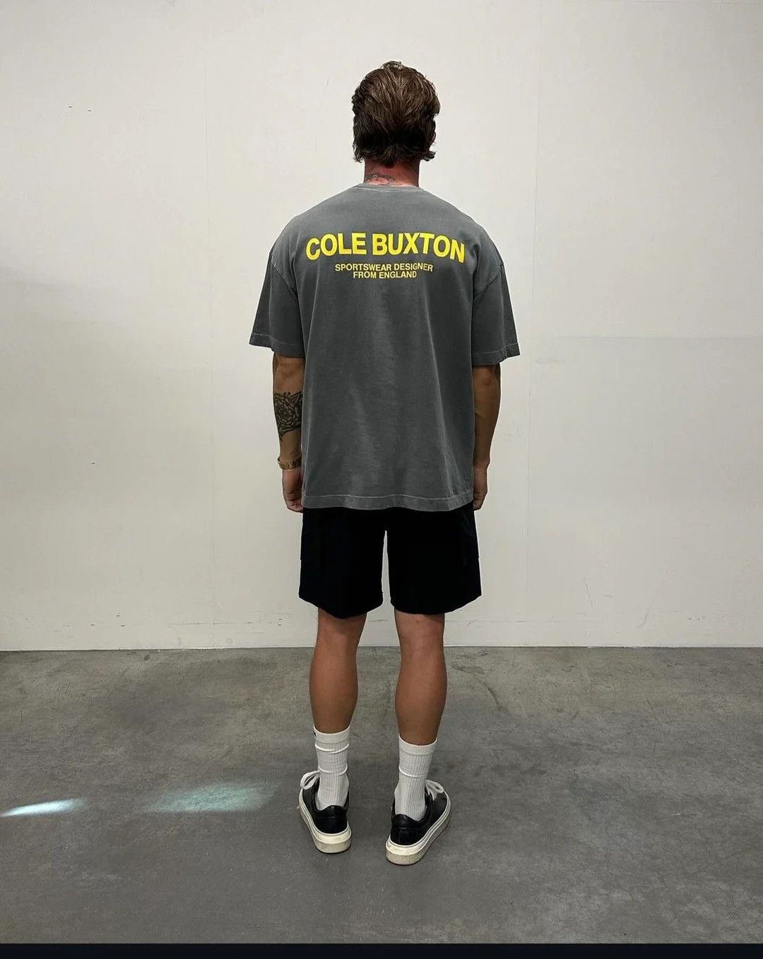 Cole Buxton Grey and Yellow Sportswear Logo Oversized T-Shirt Size US XXL / EU 58 / 5 - 3 Thumbnail