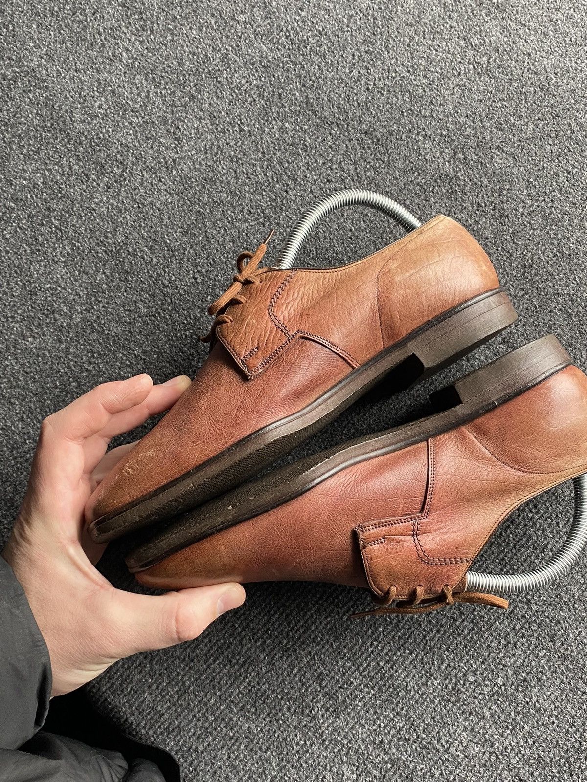 Church's 🔥Church's Vintage Brown Calf Leather Derby Shoes Handcrafted Size US 8 / EU 41 - 14 Thumbnail