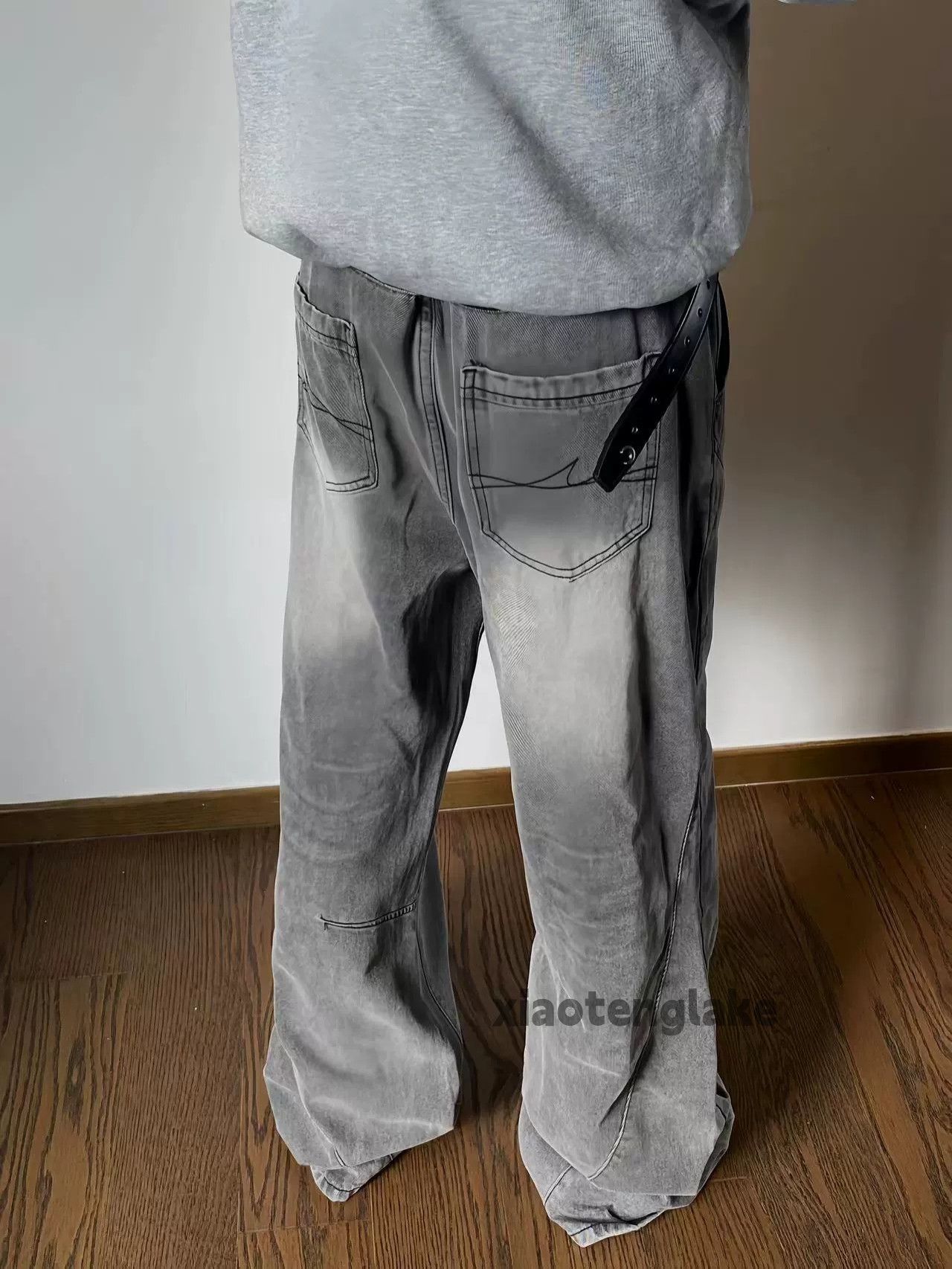 Jean × Vintage washed faded cleanfit yuppie y2k loose baggy jeans Size US 30 / EU 46 - 1 Thumbnail