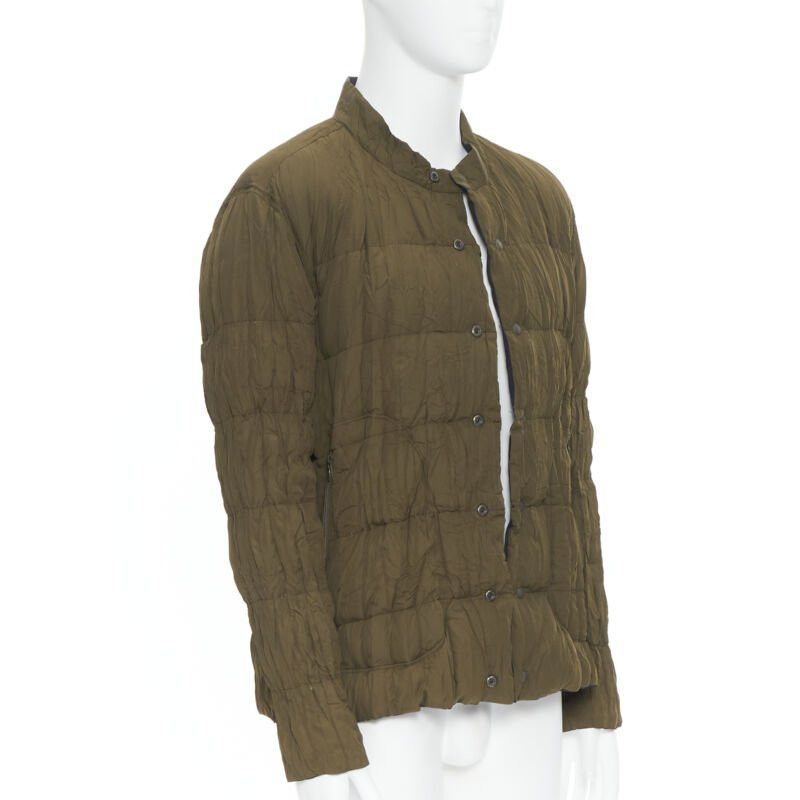 Issey Miyake ISSEY MIYAKE black green reversible pleated crinkled padded jacket L Size US L / EU 52-54 / 3 - 1 Thumbnail