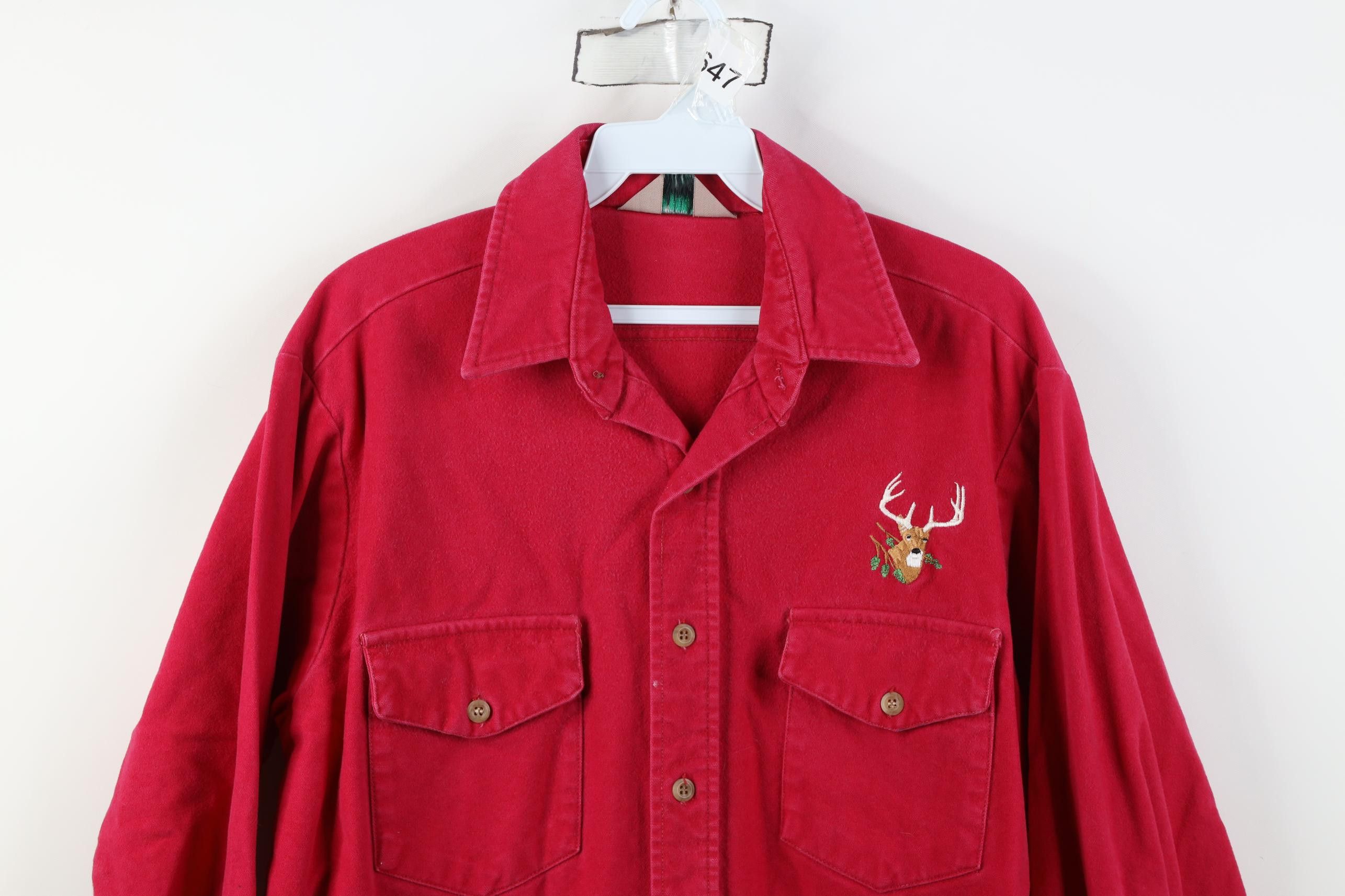 Vintage Vintage 80s 90s Streetwear Chamois Cloth Button Shirt USA Size US M / EU 48-50 / 2 - 2 Thumbnail