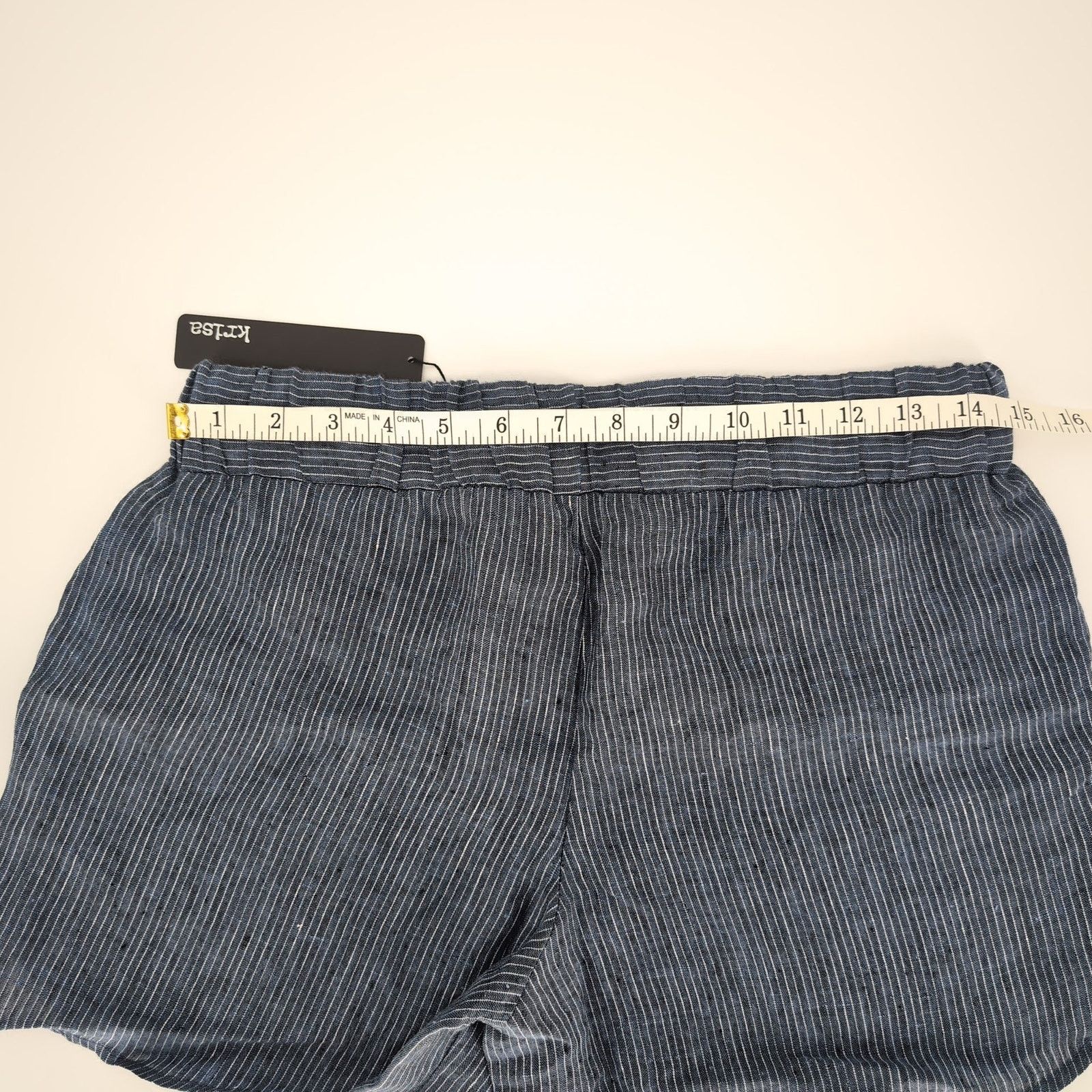 Krisa NWT Revolve Krisa Blue Chambray Crewcut Linen Shorts -Size S Size 28" / US 6 / IT 42 - 8 Thumbnail