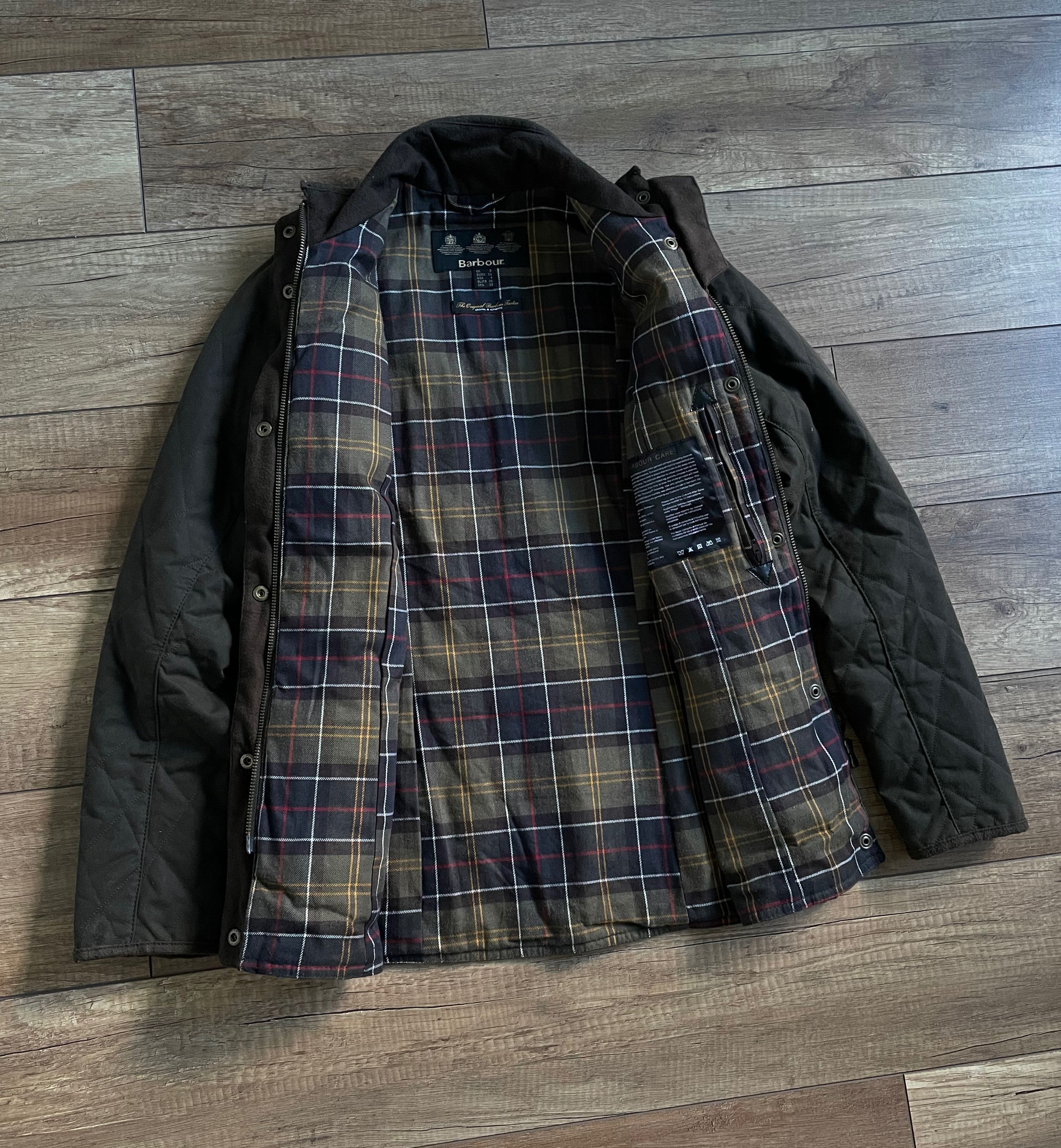 Barbour Barbour Womens Quilted Utility Waxed Olive Jacket Coat Size S / US 4 / IT 40 - 6 Thumbnail