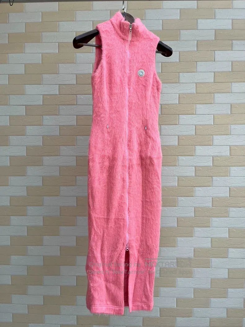 Fotus fotus size F Pink fluffy sleeveless dress Size S / US 4 / IT 40 - 1 Thumbnail