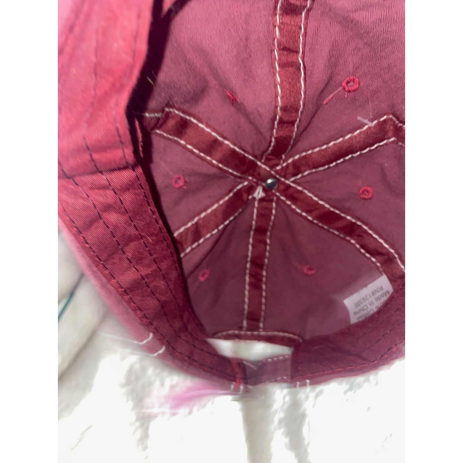 Other Distressed Burgundy Baseball Cap Size ONE SIZE - 3 Thumbnail